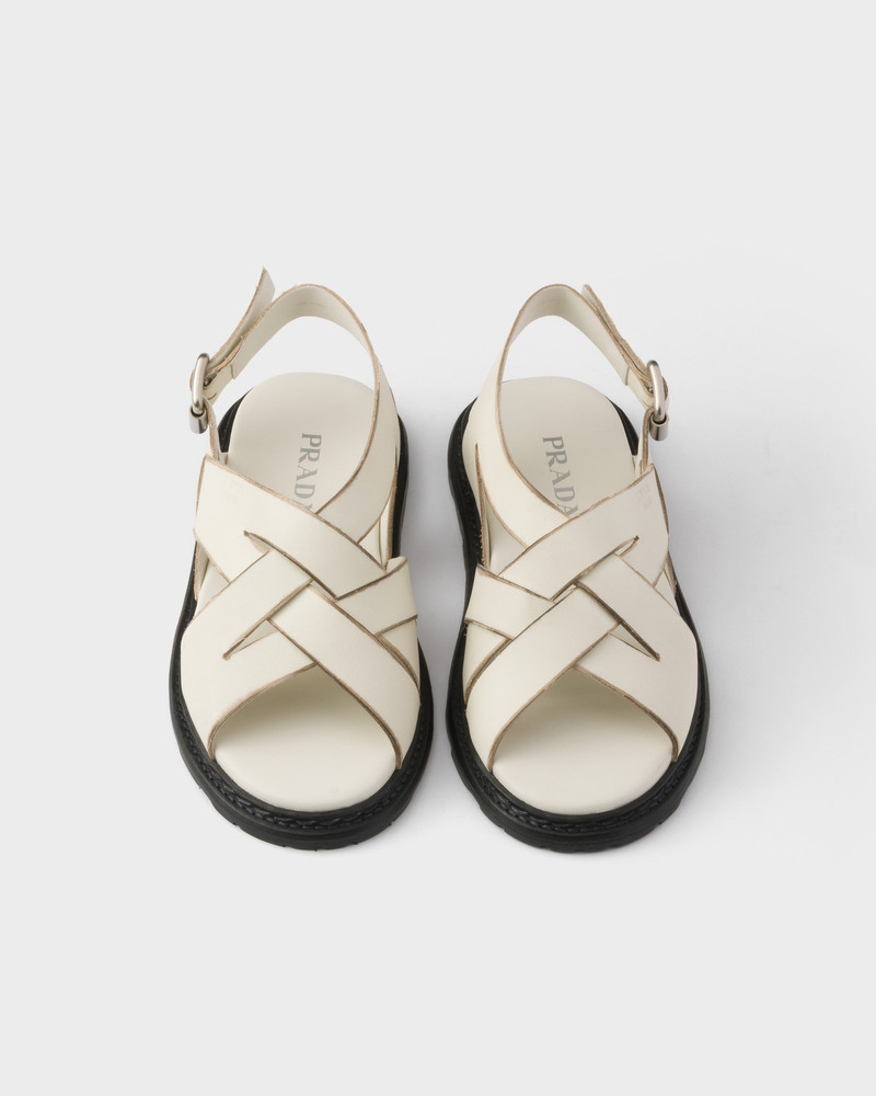 Antiqued leather sandals 4