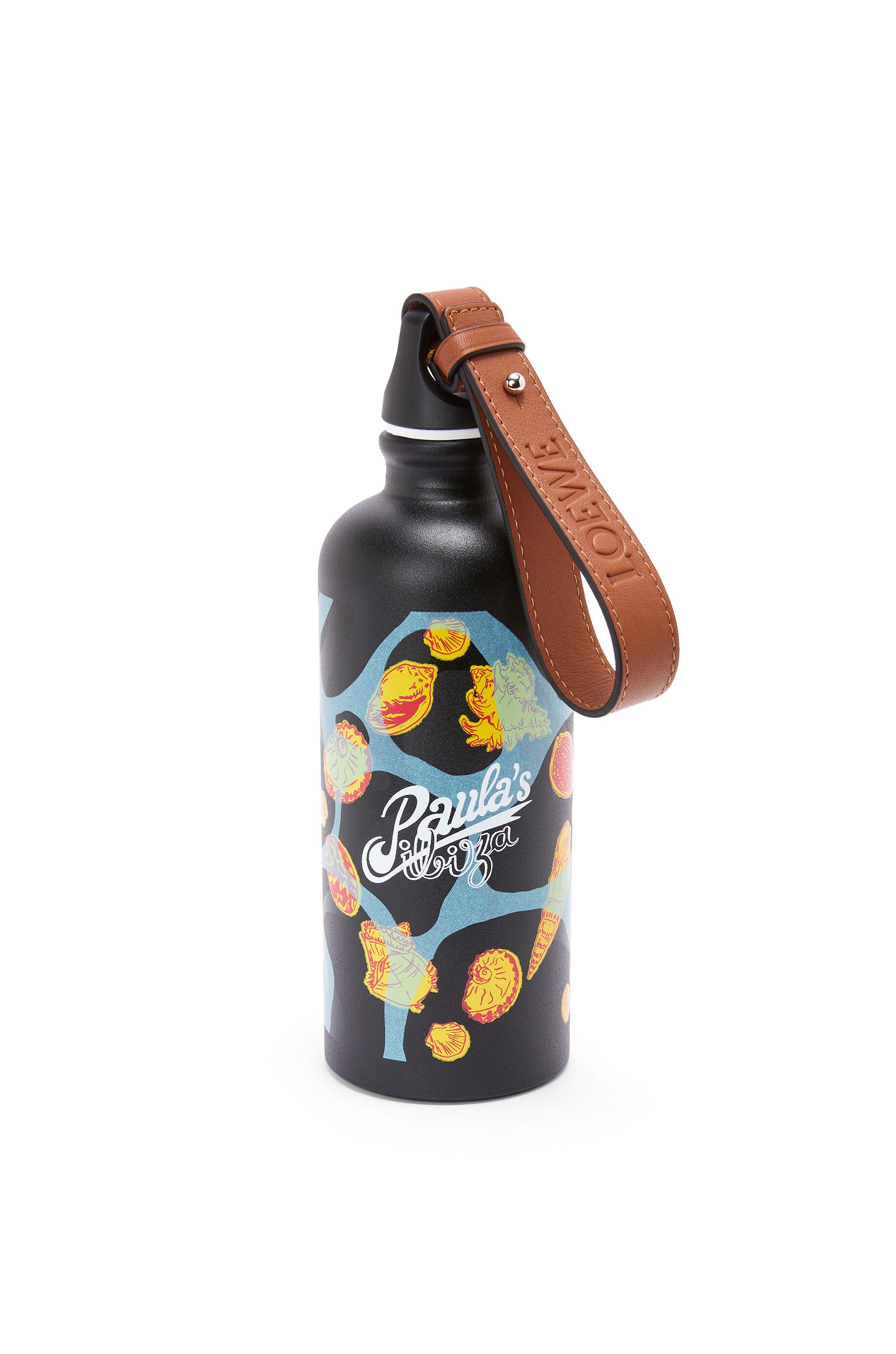 Shell bottle in aluminium and calfskin - 1