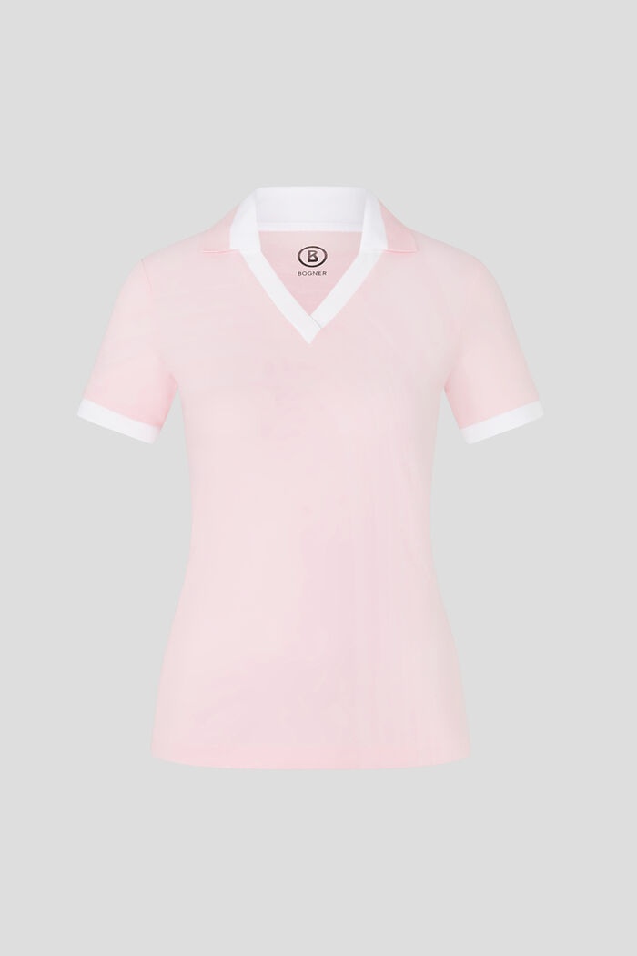 Luma Functional polo shirt in Pink/White - 1