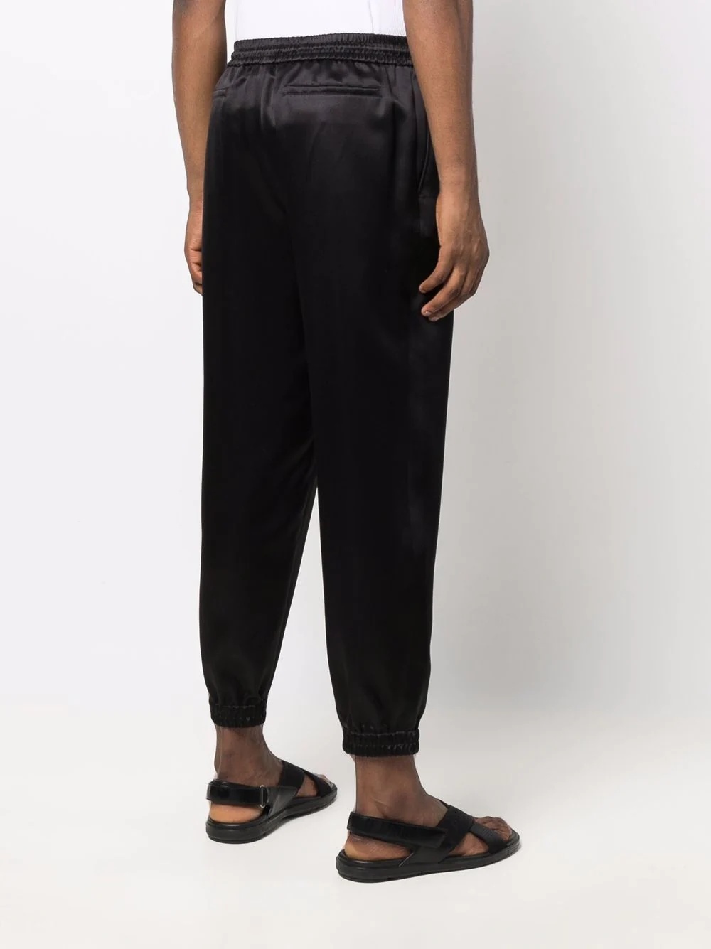 drawstring-waist tassel-detail track trousers - 4