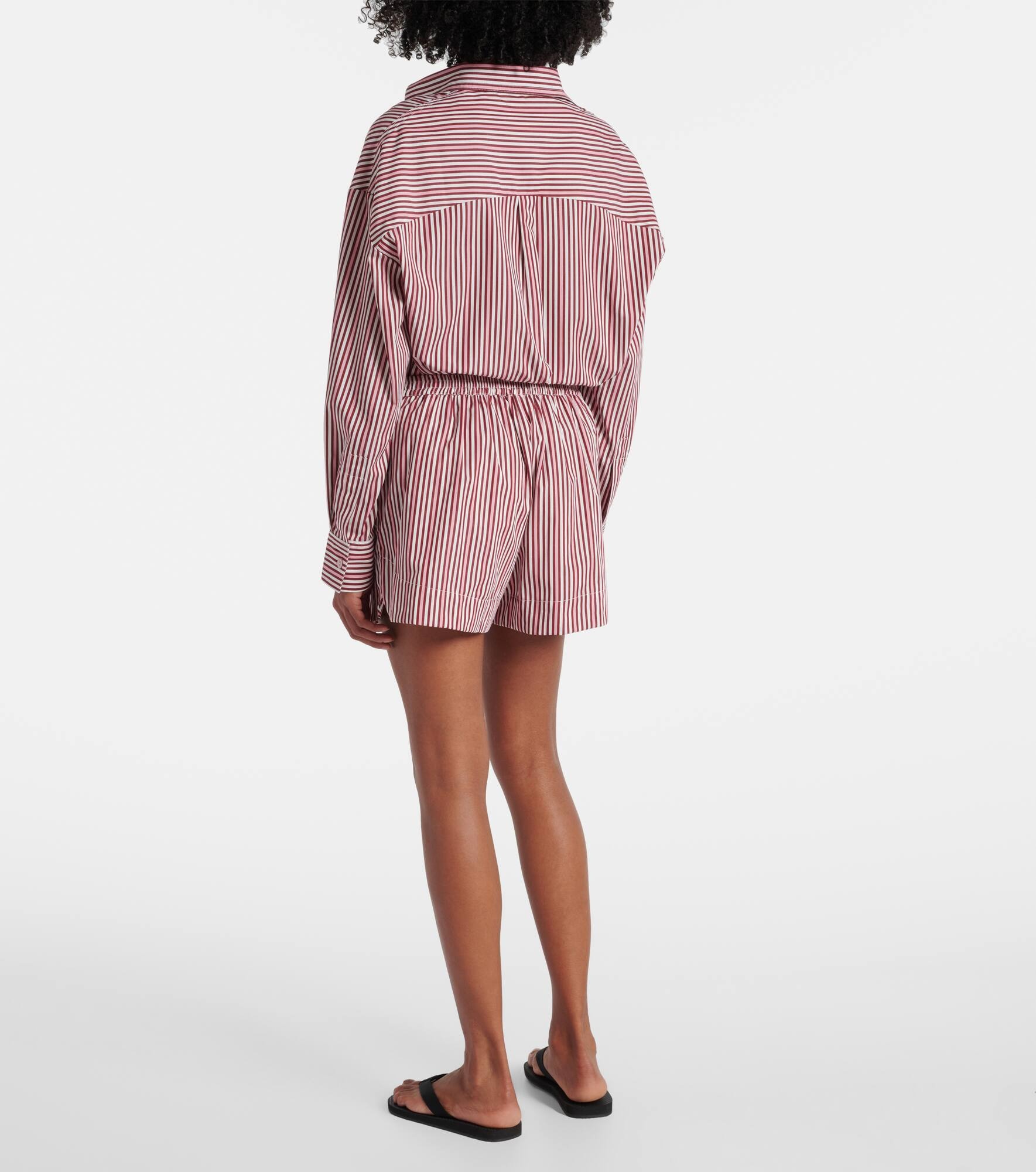 Lonia striped cotton shorts - 3