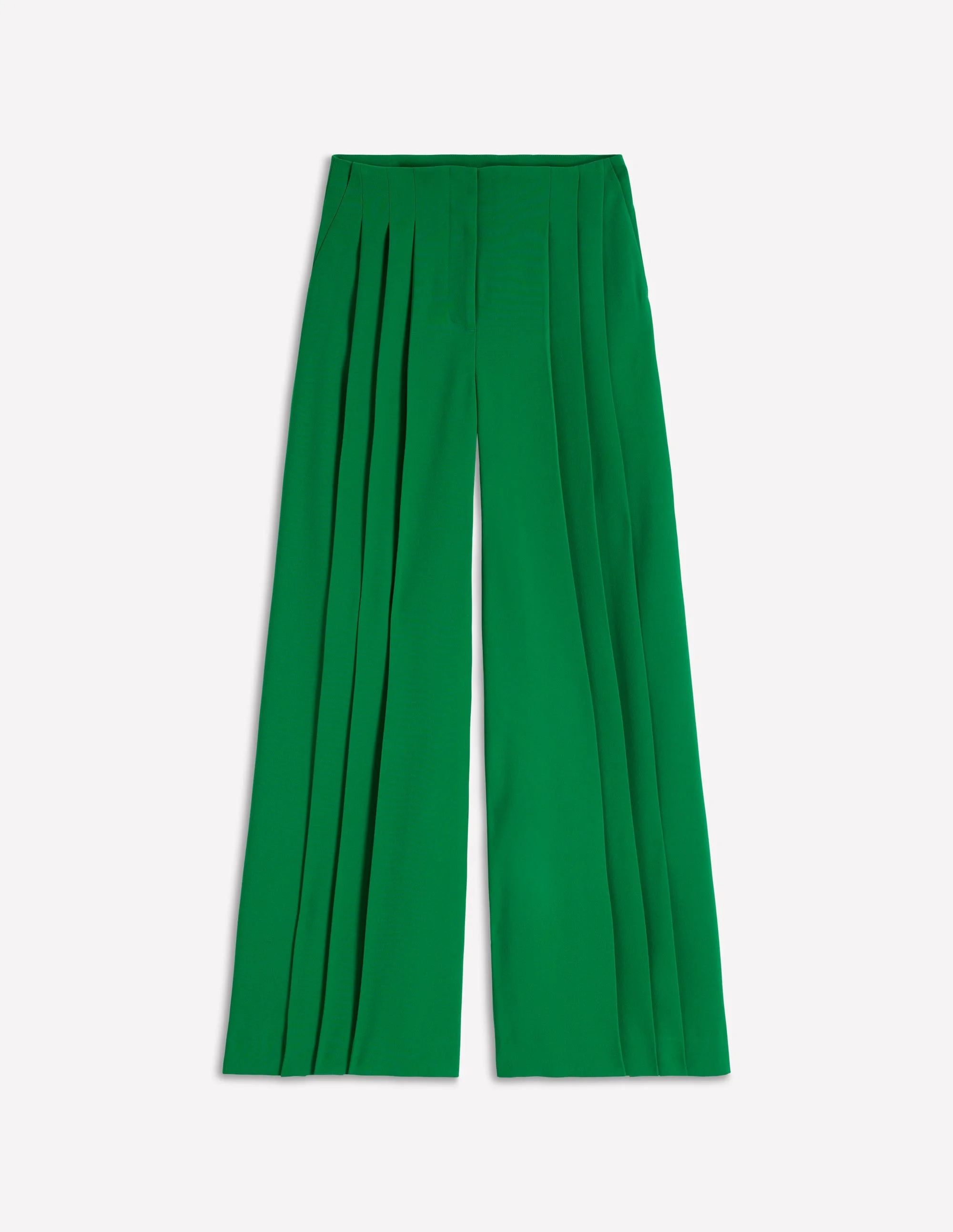 Regent Wide Leg Pants-Rich Emerald - 1