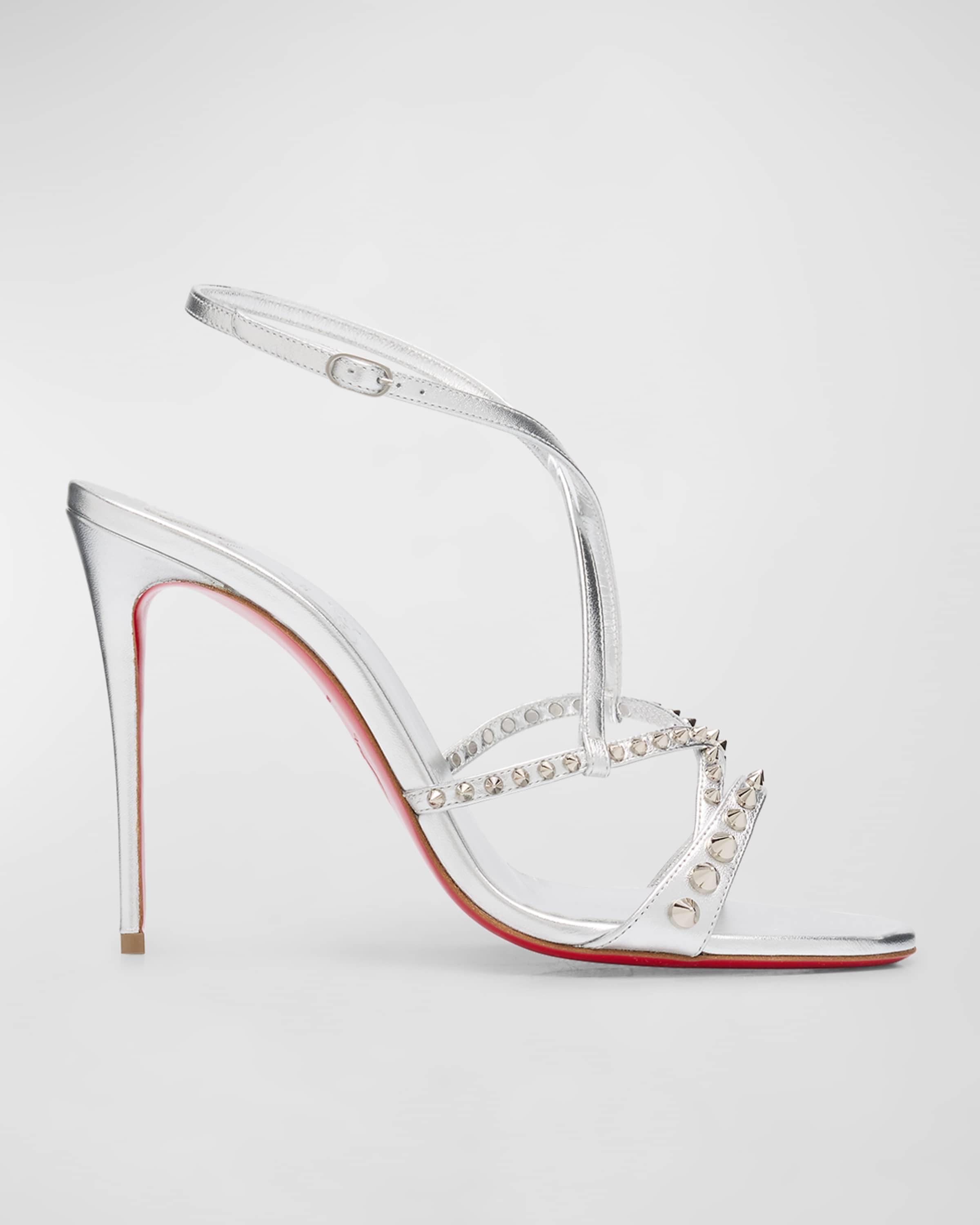 Metallic Spikes Red Sole Sandals - 1