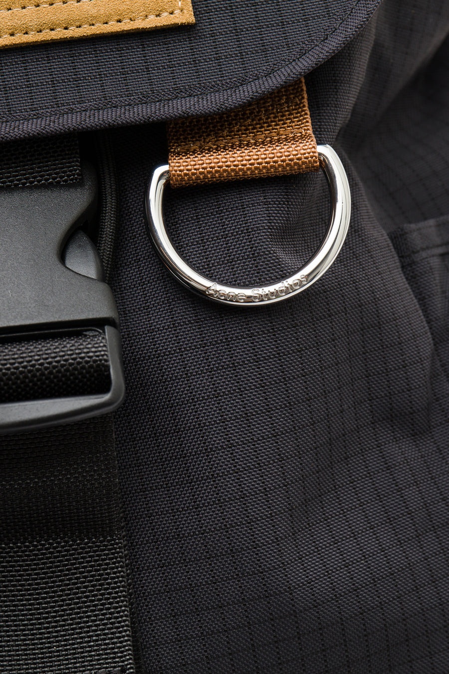 Nylon Backpack in Black - 4