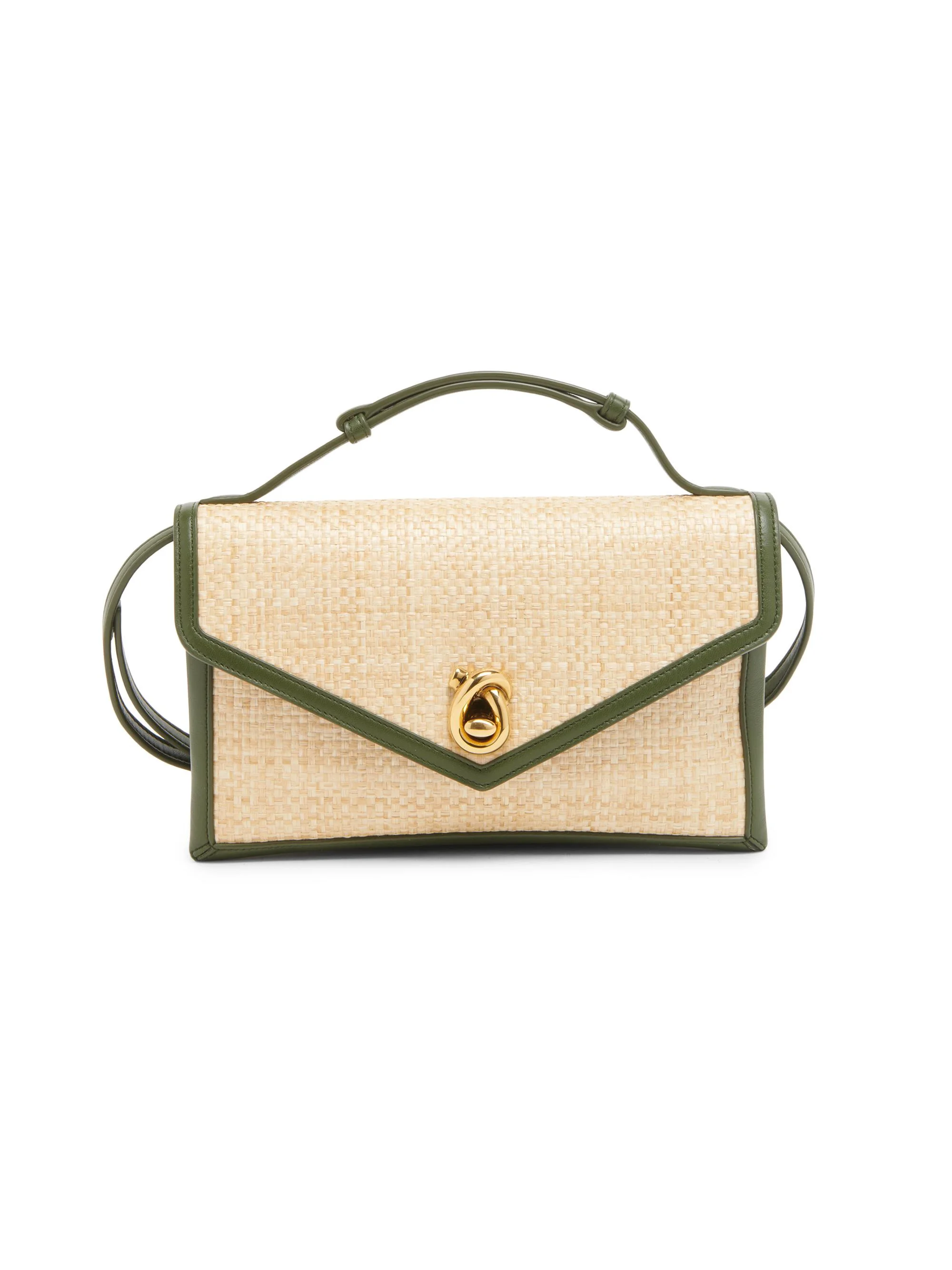 Women's Raffia Clutch - Natural Shade - 1