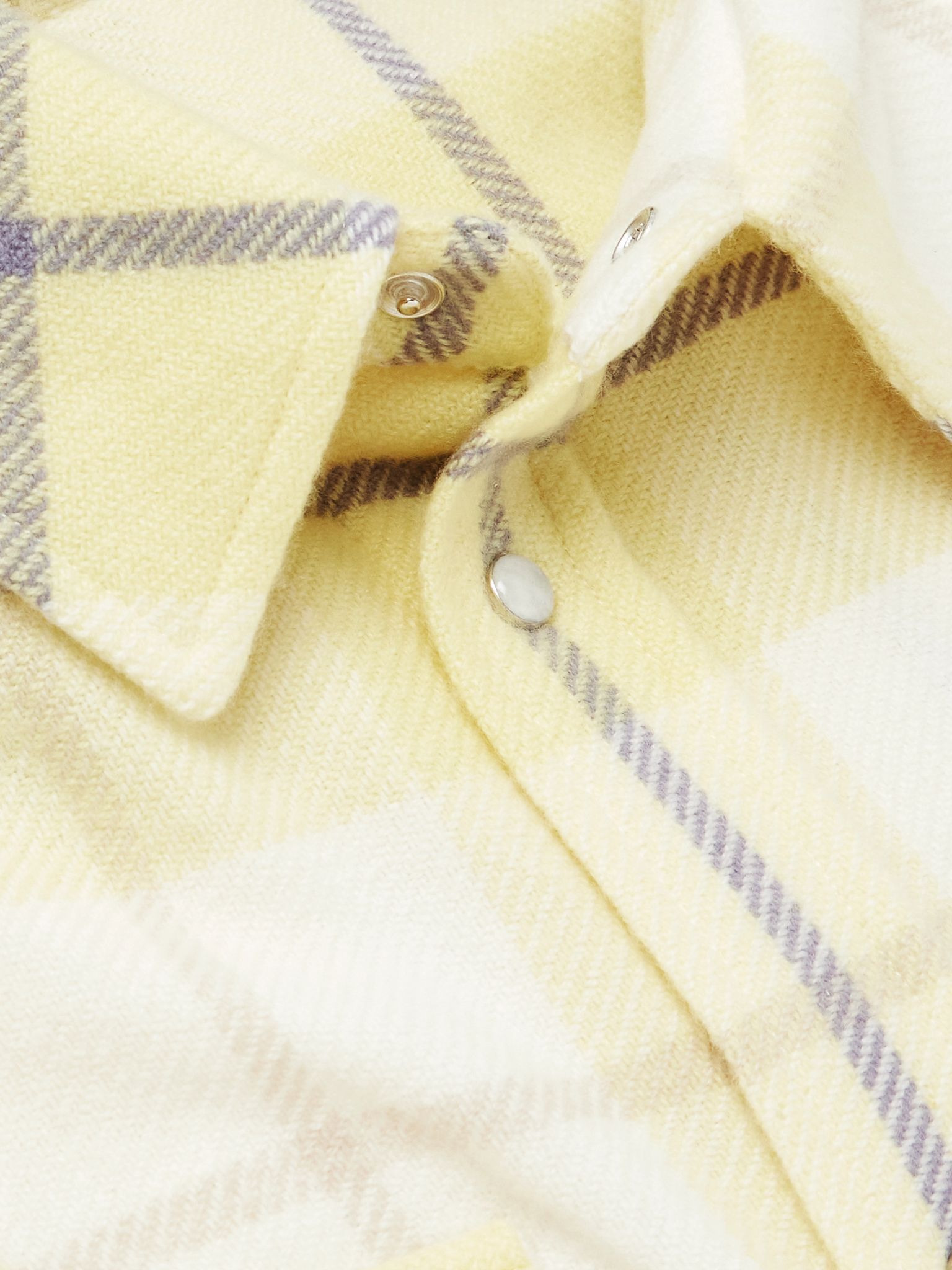 Dreamer Checked Cashmere Shirt Yellow - 5
