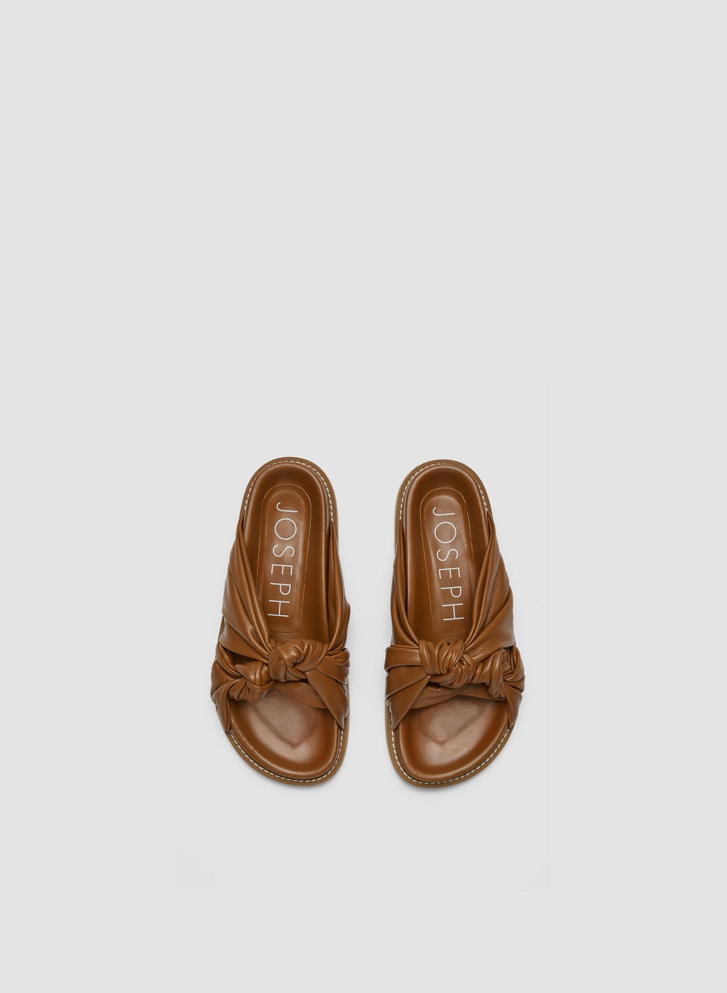 Leather Big Knot Sandals - 2