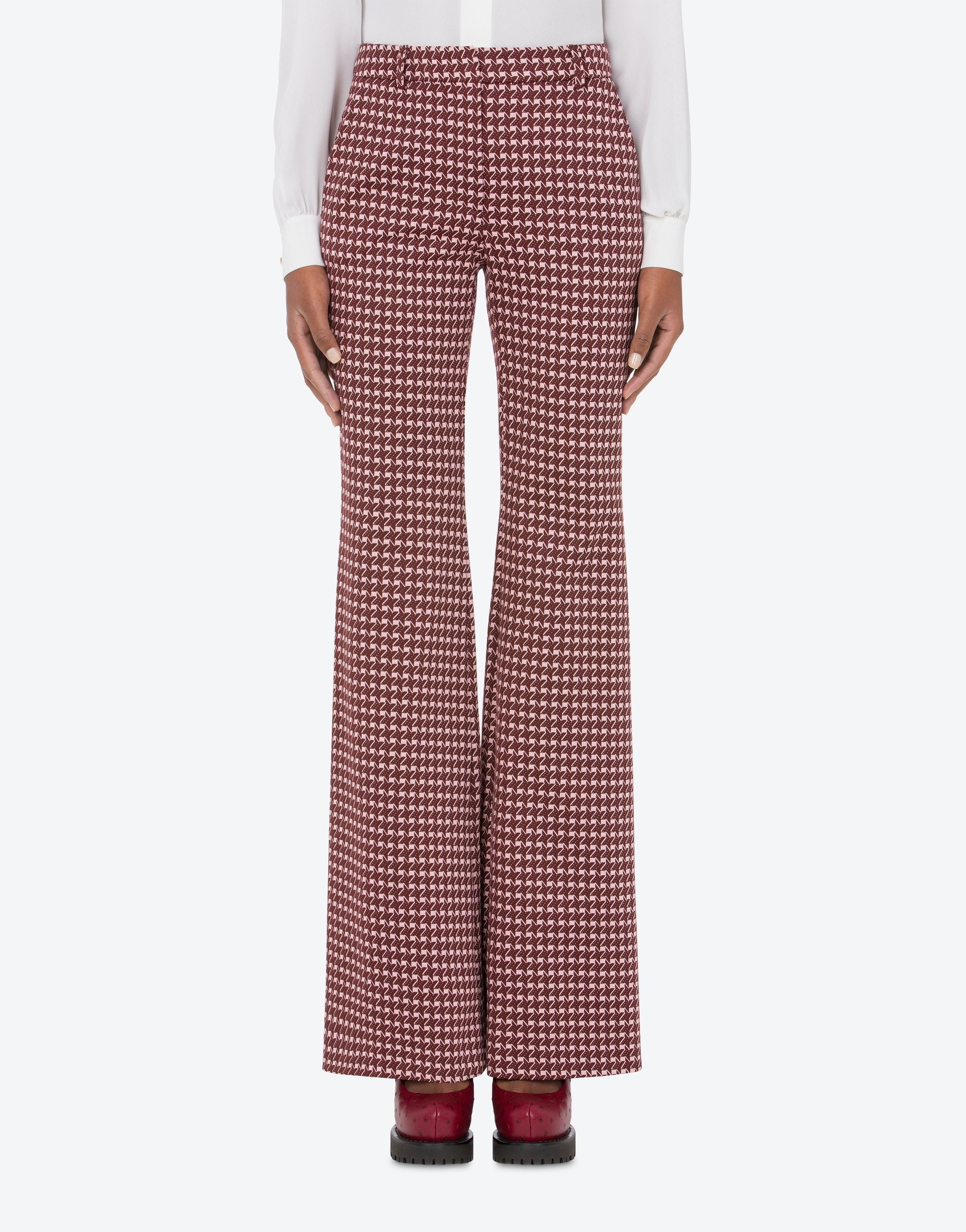 JACQUARD FLARED TROUSERS - 2