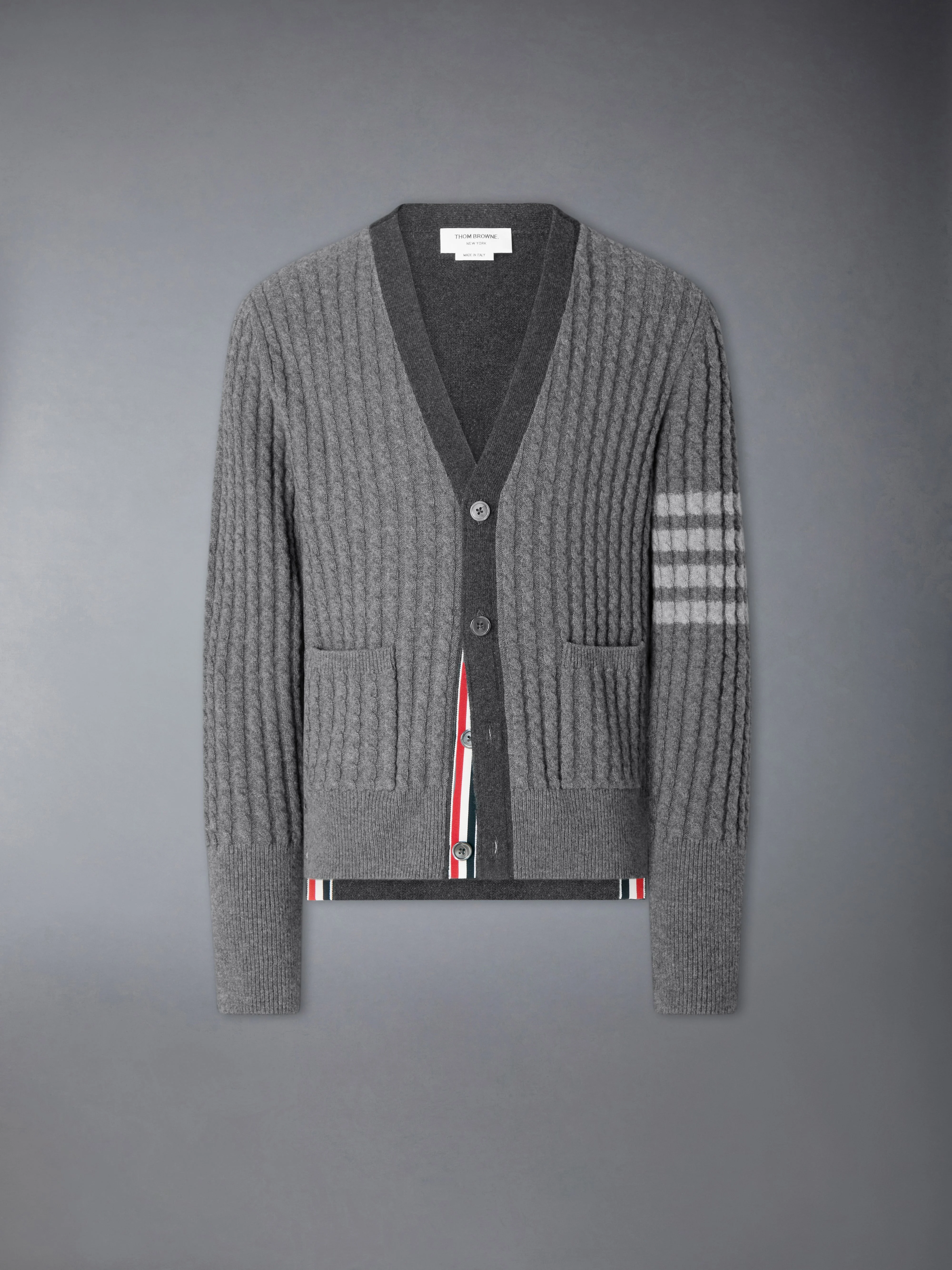 BABY CABLE STITCH 4-BAR CARDIGAN - 1