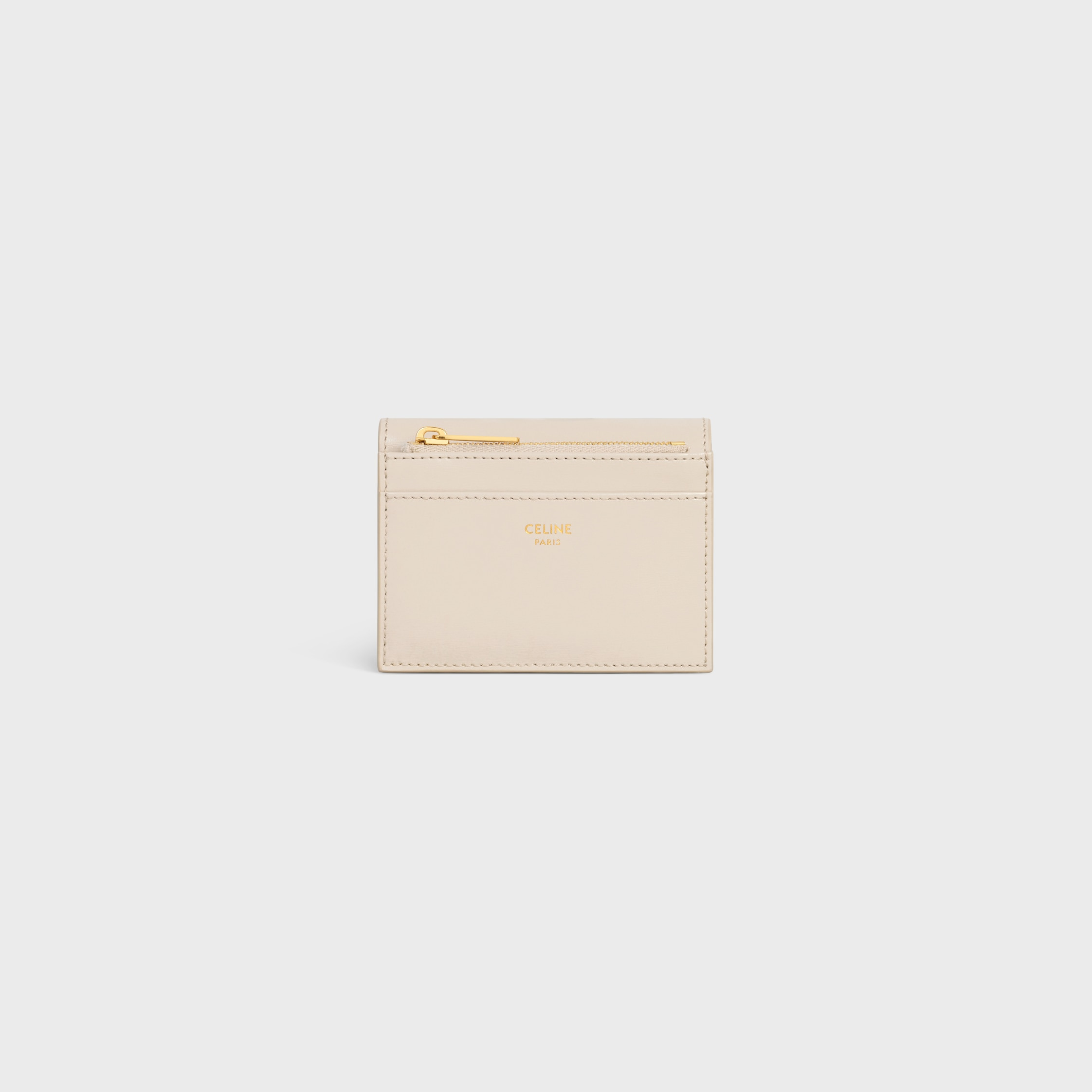 COMPACT WALLET WITH COIN TRIOMPHE in Shiny calfskin - 3