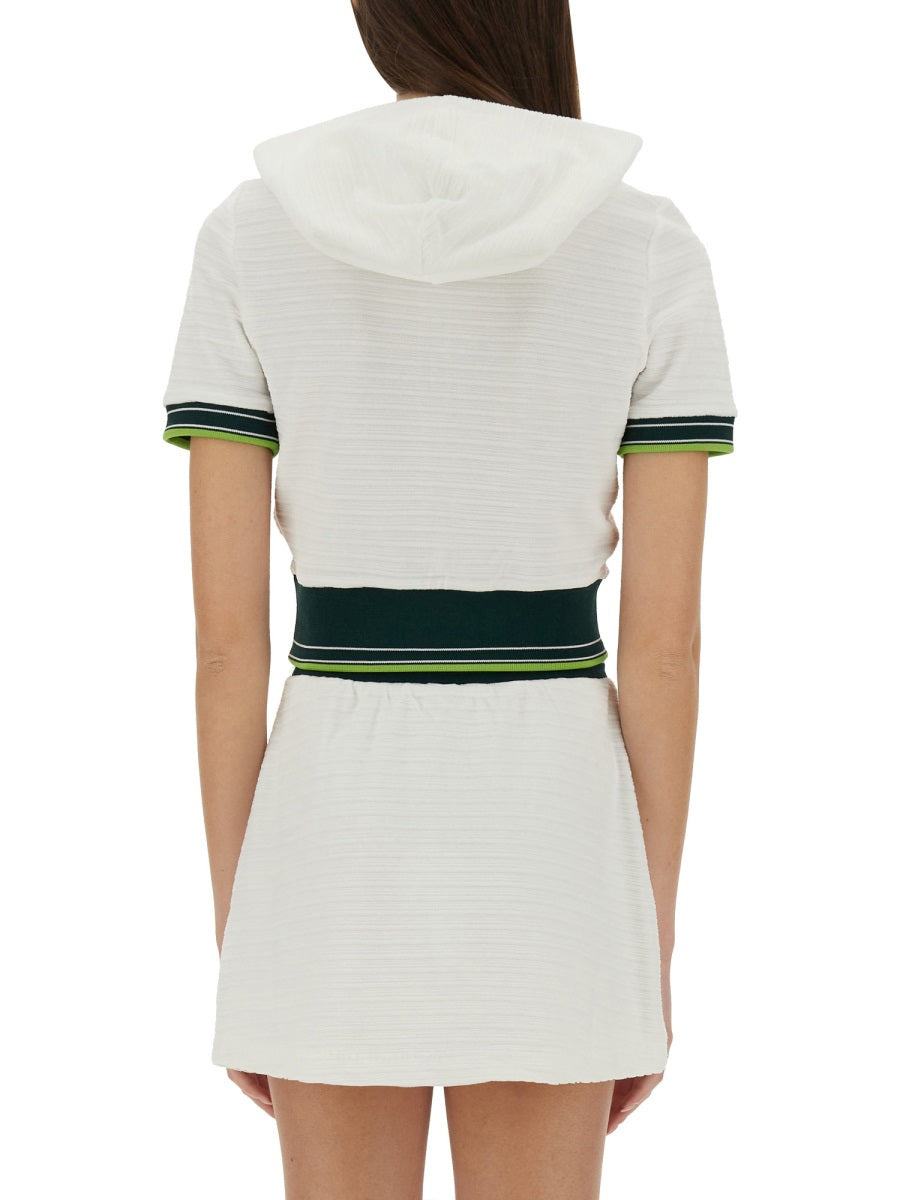 Casablanca Women Cropped Tennis Shirt - 3