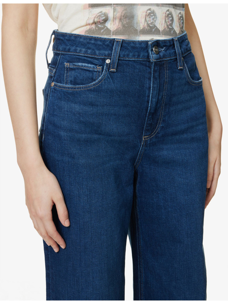 Harper high-rise flared-leg stretch-denim jeans 5