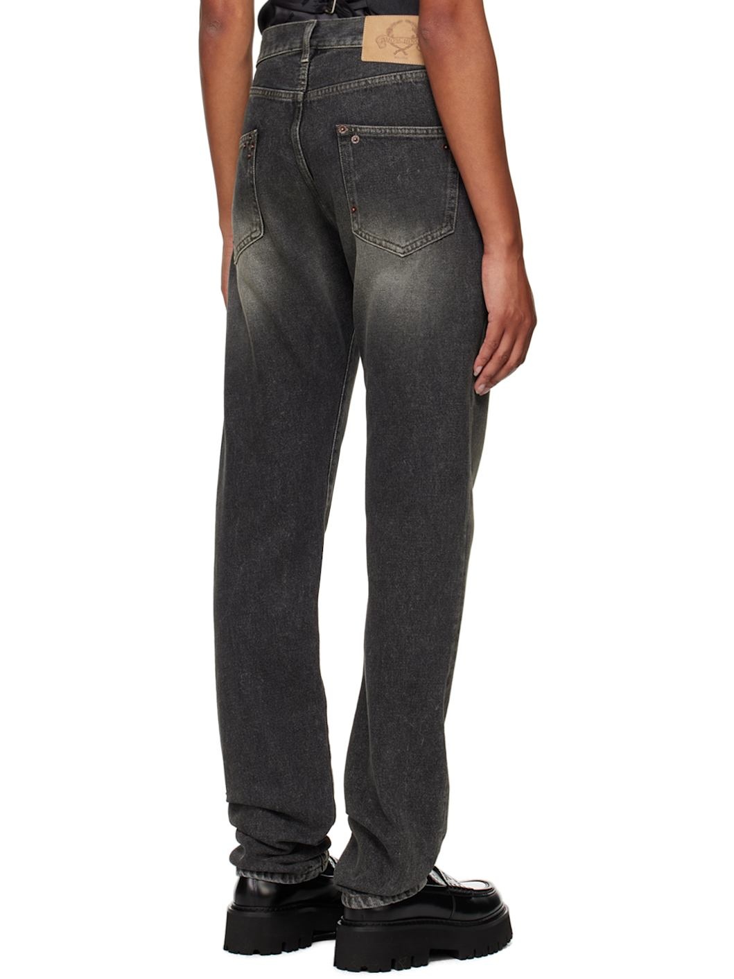 Black Faded Jeans - 3