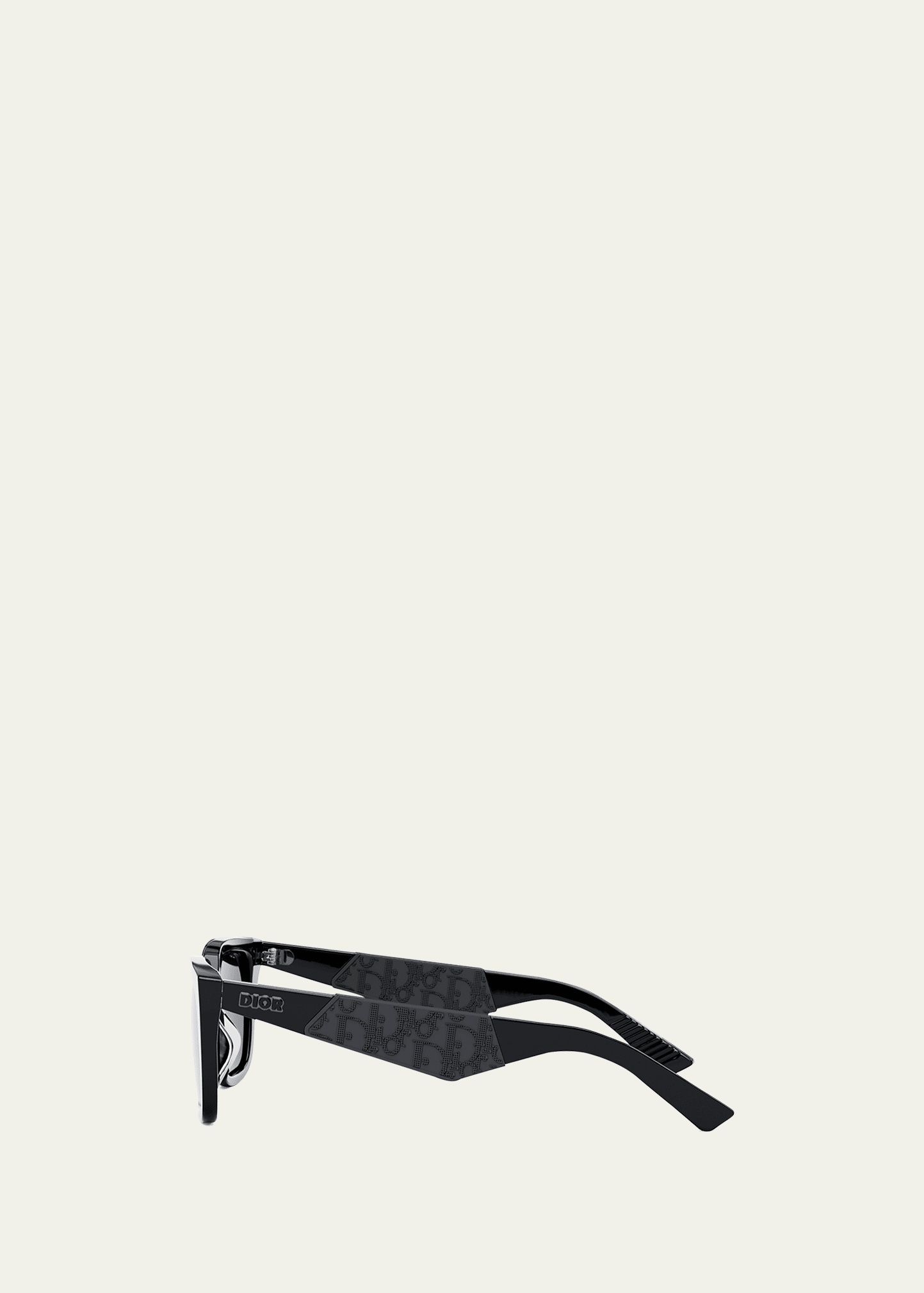 Men's Dior B27 S2I Rubber Logo Square Sunglasses - 4