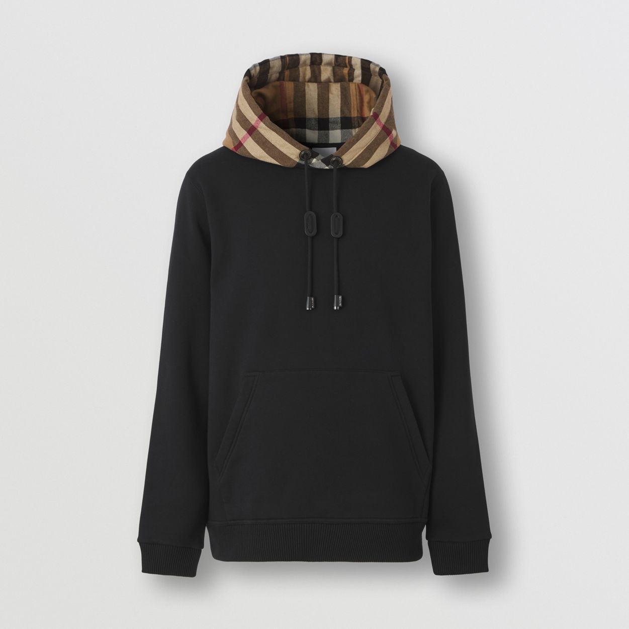 Check Hood Cotton Blend Hoodie - 1