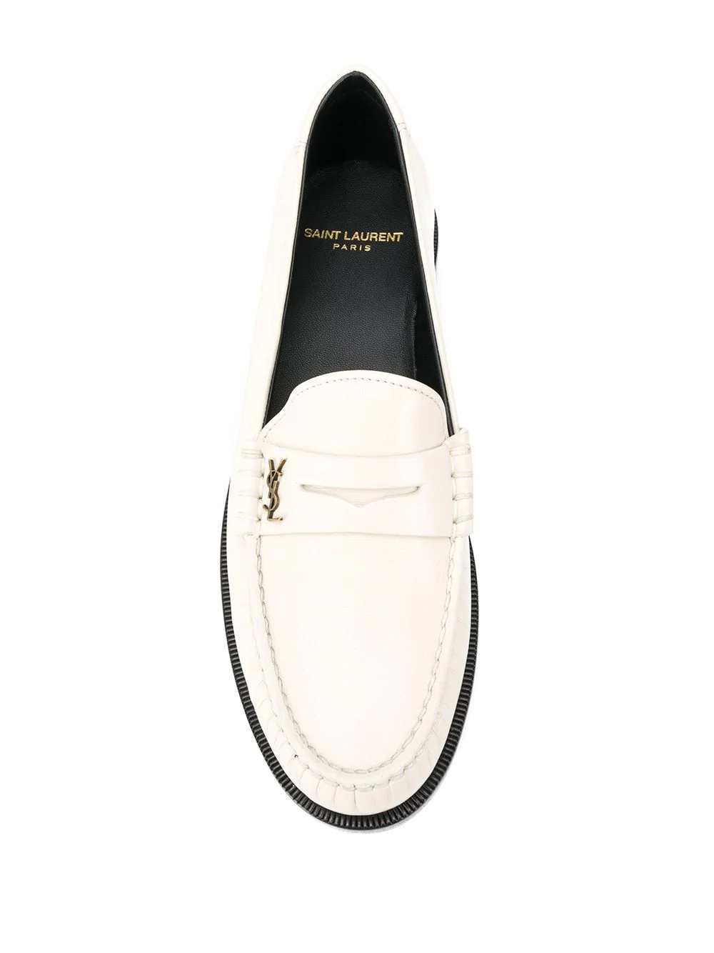 monogram plaque loafers - 4