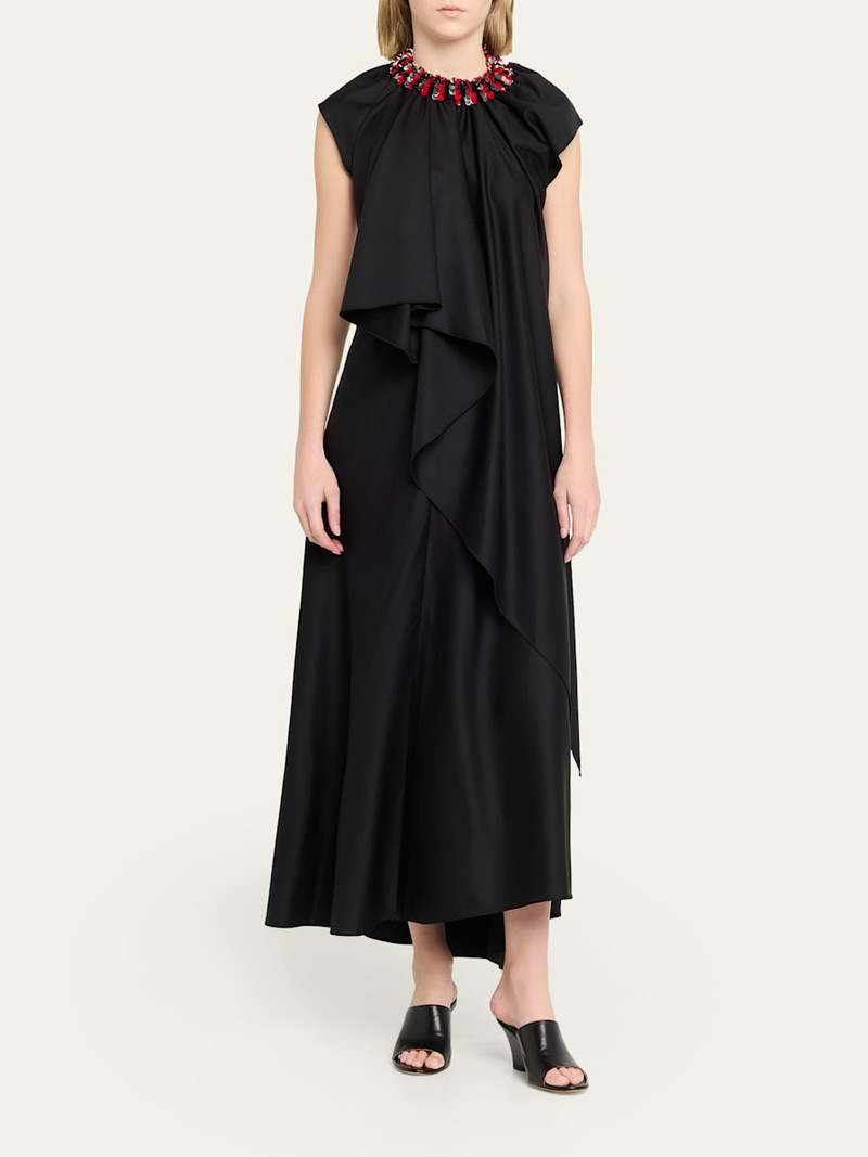 diotima Parade Embellished Asymmetric Backless Maxi Dress outlook