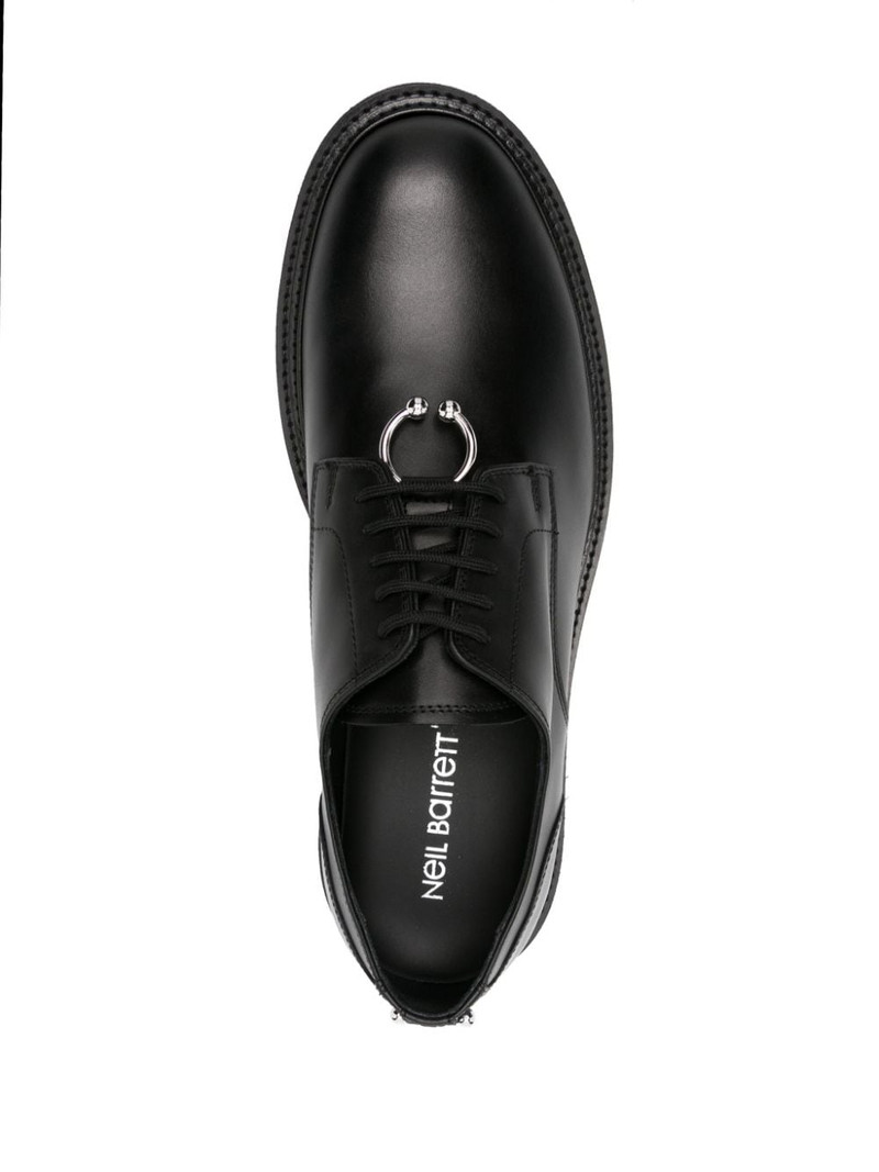 ring-hardware detailing leather derby shoes 4