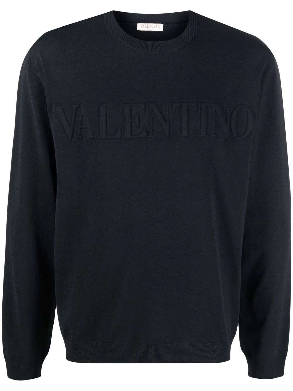 embossed-logo crew-neck sweatshirt - 1