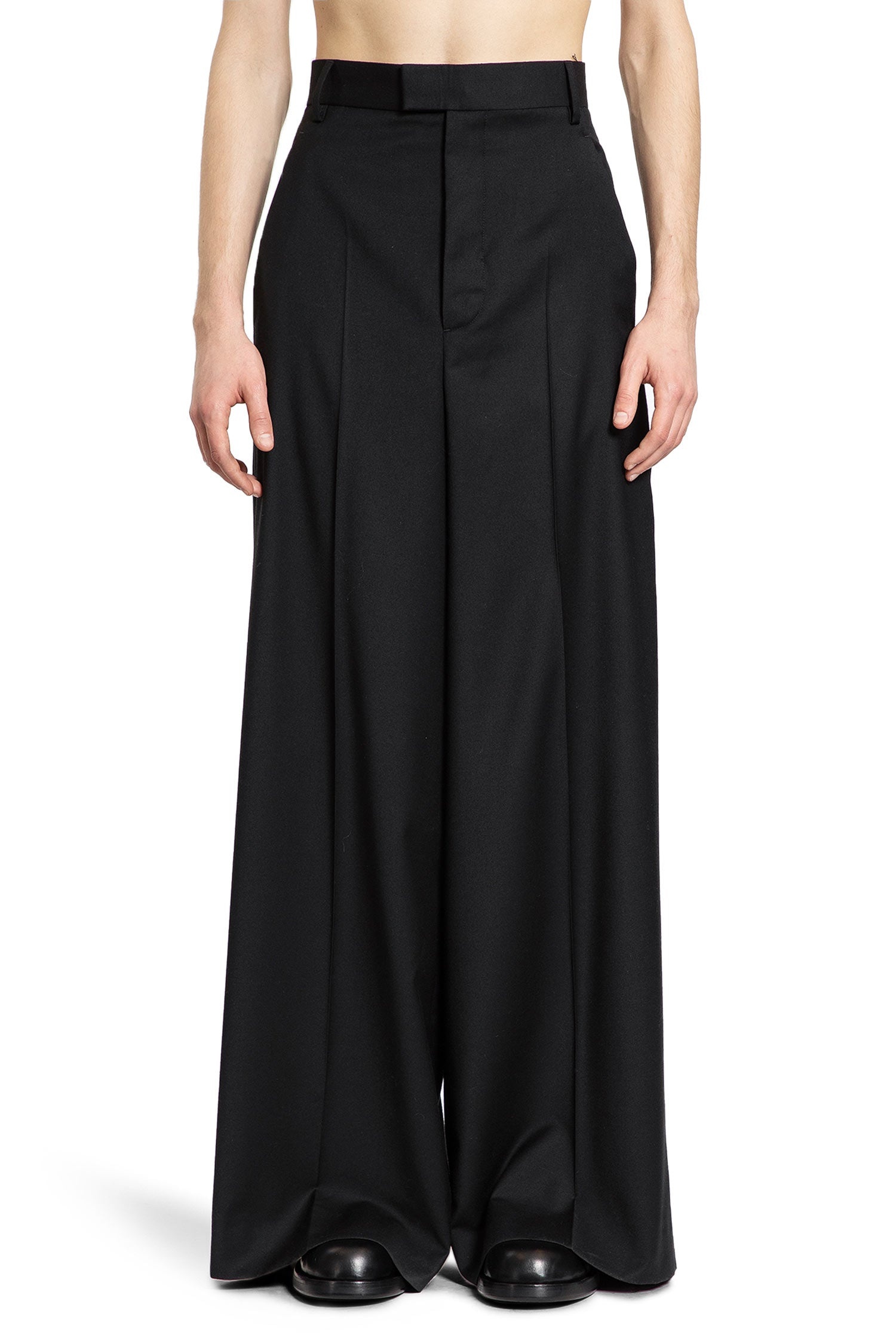 Matthieu-Wide-Leg-Trousers-In-Wool-Twill - 1