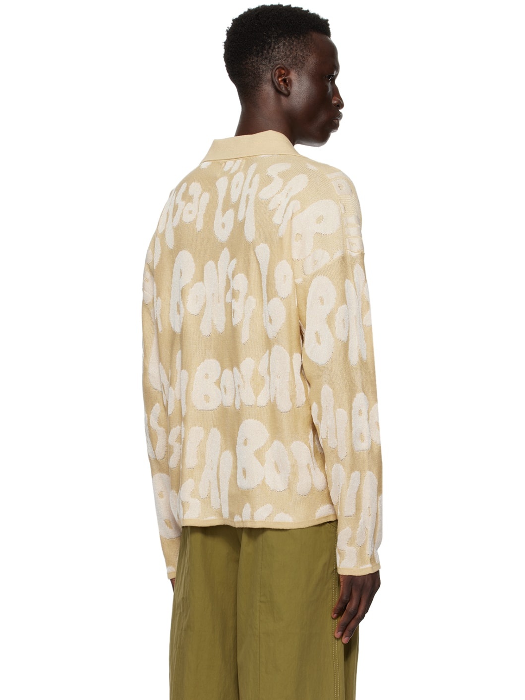Beige Jacquard Polo - 3