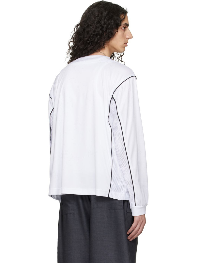 White Double V Football Jersey 3