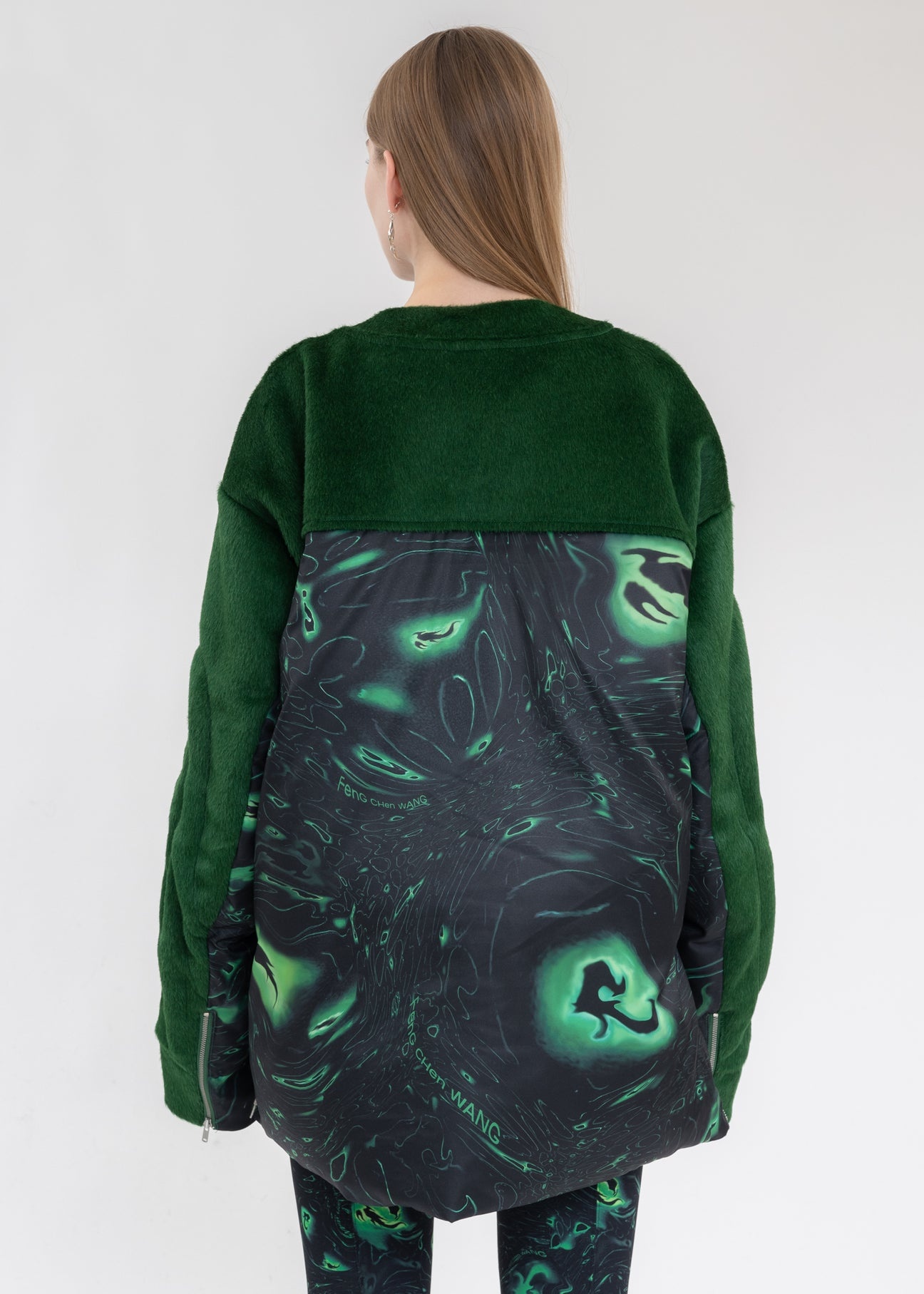 Green 3D STRUCTURE SWEATER - 2