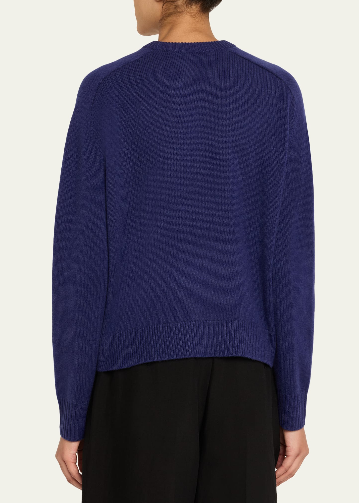 Cashmere Cropped Crewneck Sweater - 3