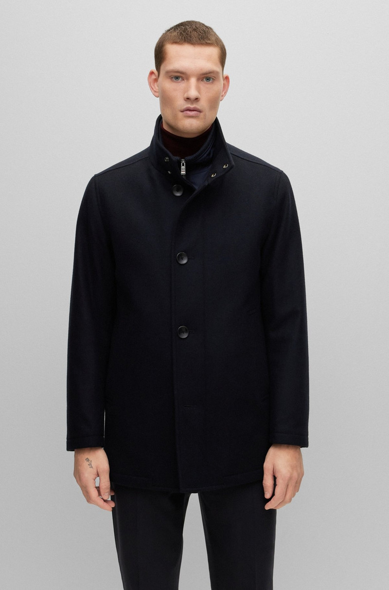 REGULAR-FIT COAT IN A MELANGE WOOL BLEND 2