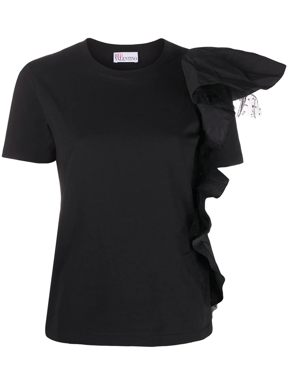 frill-detail T-shirt - 1