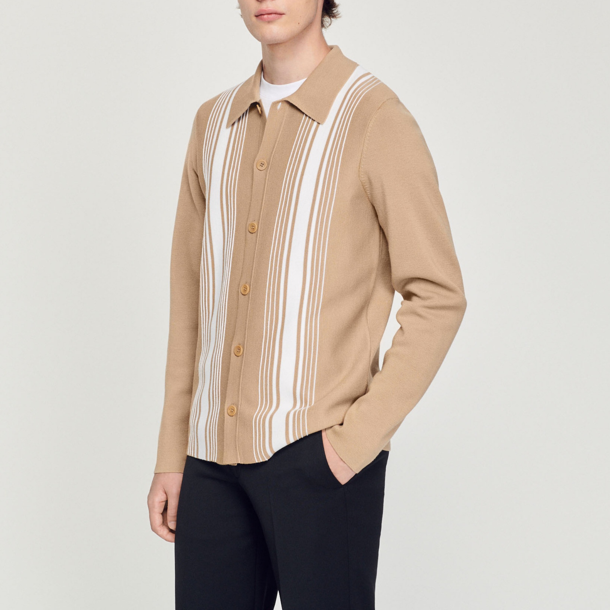 Cardigan with contrasting embroidery - 4