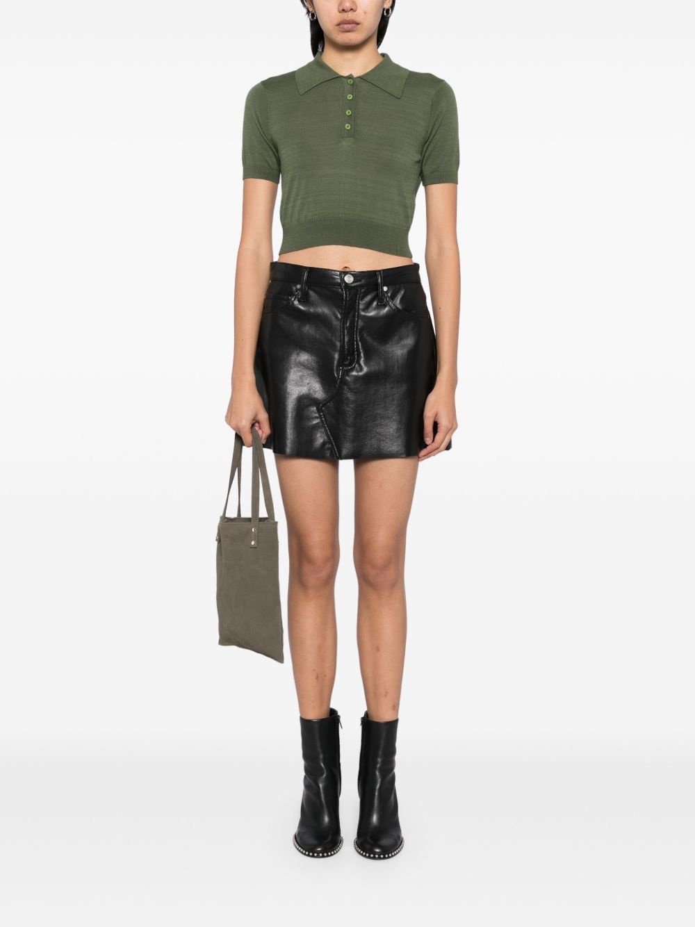 knitted polo top - 2
