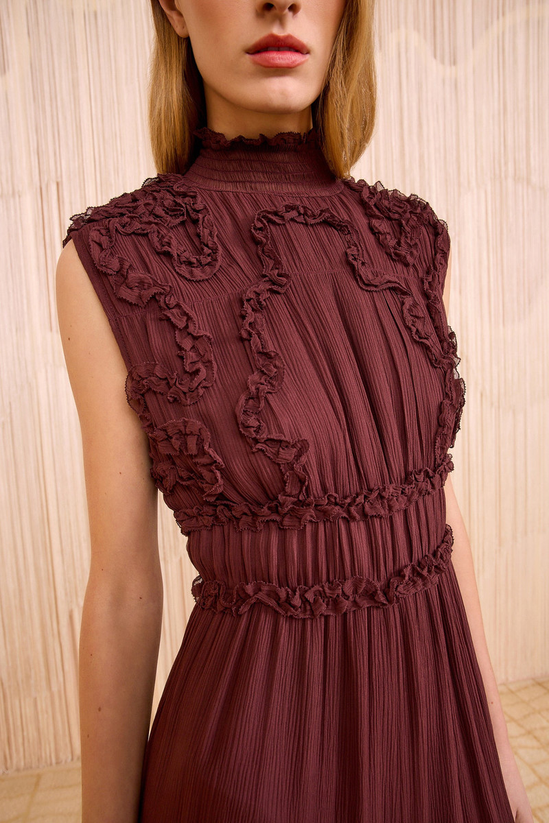 ULLA JOHNSON Verona Silk Smocked Gown outlook