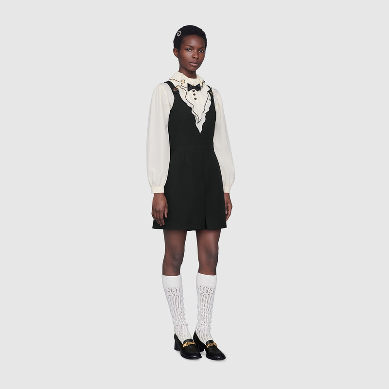 GUCCI Short wool silk jumpsuit outlook