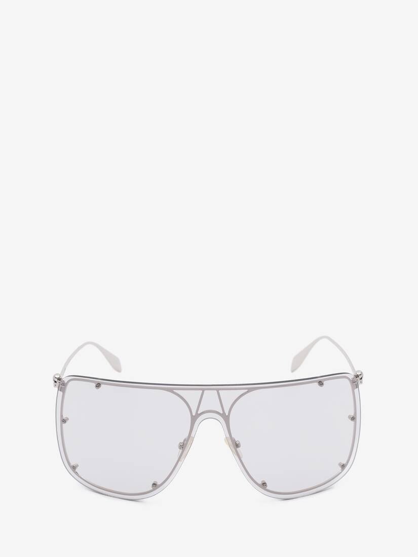 Skull Mask Sunglasses in Silver - 1