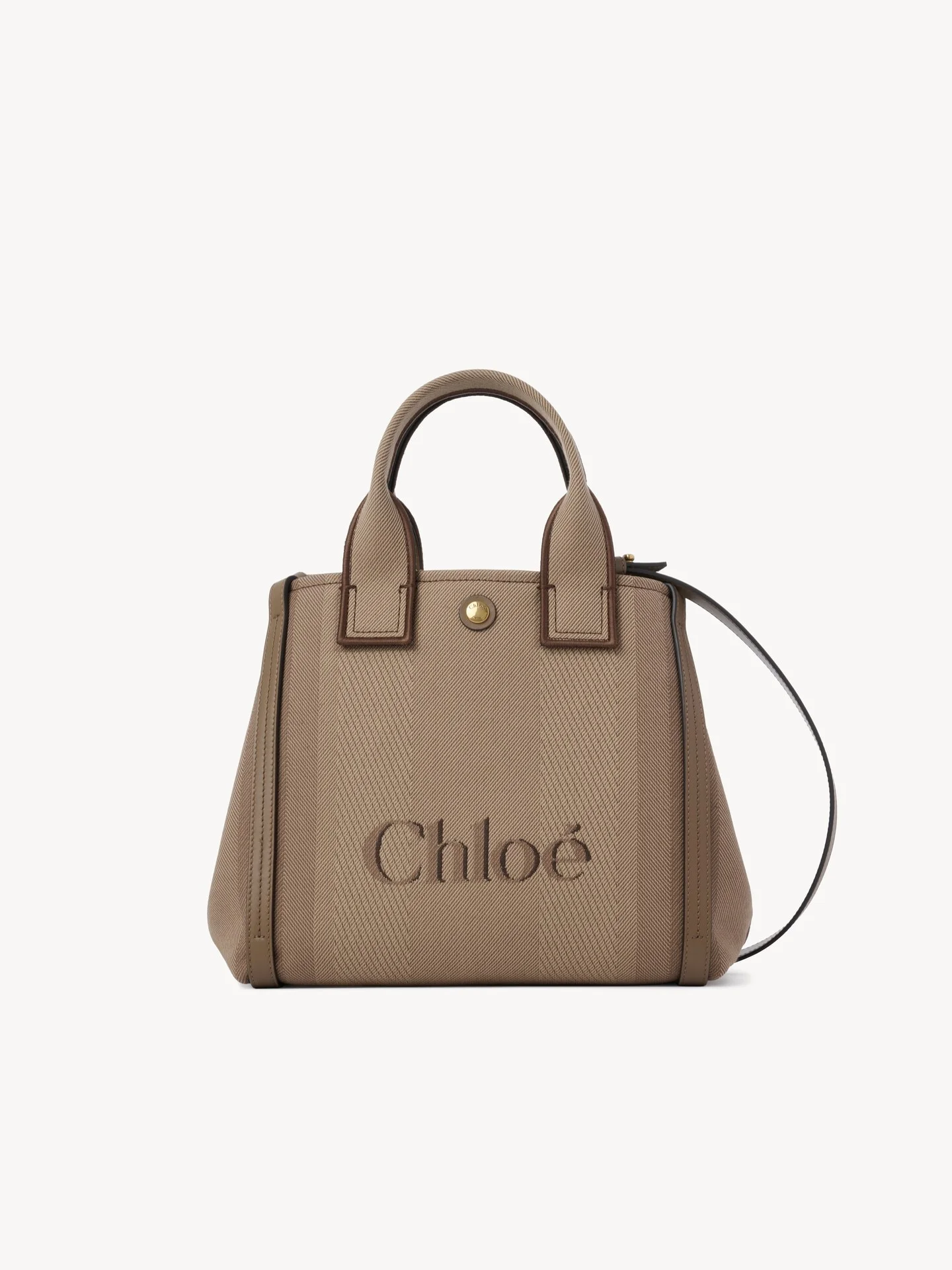 SMALL CHLOÉ CARRY TOTE BAG IN CANVAS - 1