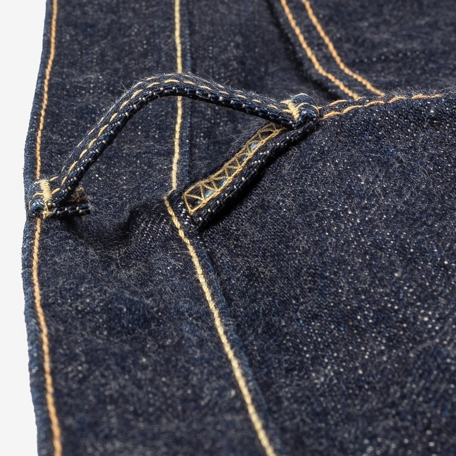 IH-777S-18 18oz Vintage Selvedge Denim Slim Tapered Cut Jeans - Indigo - 14