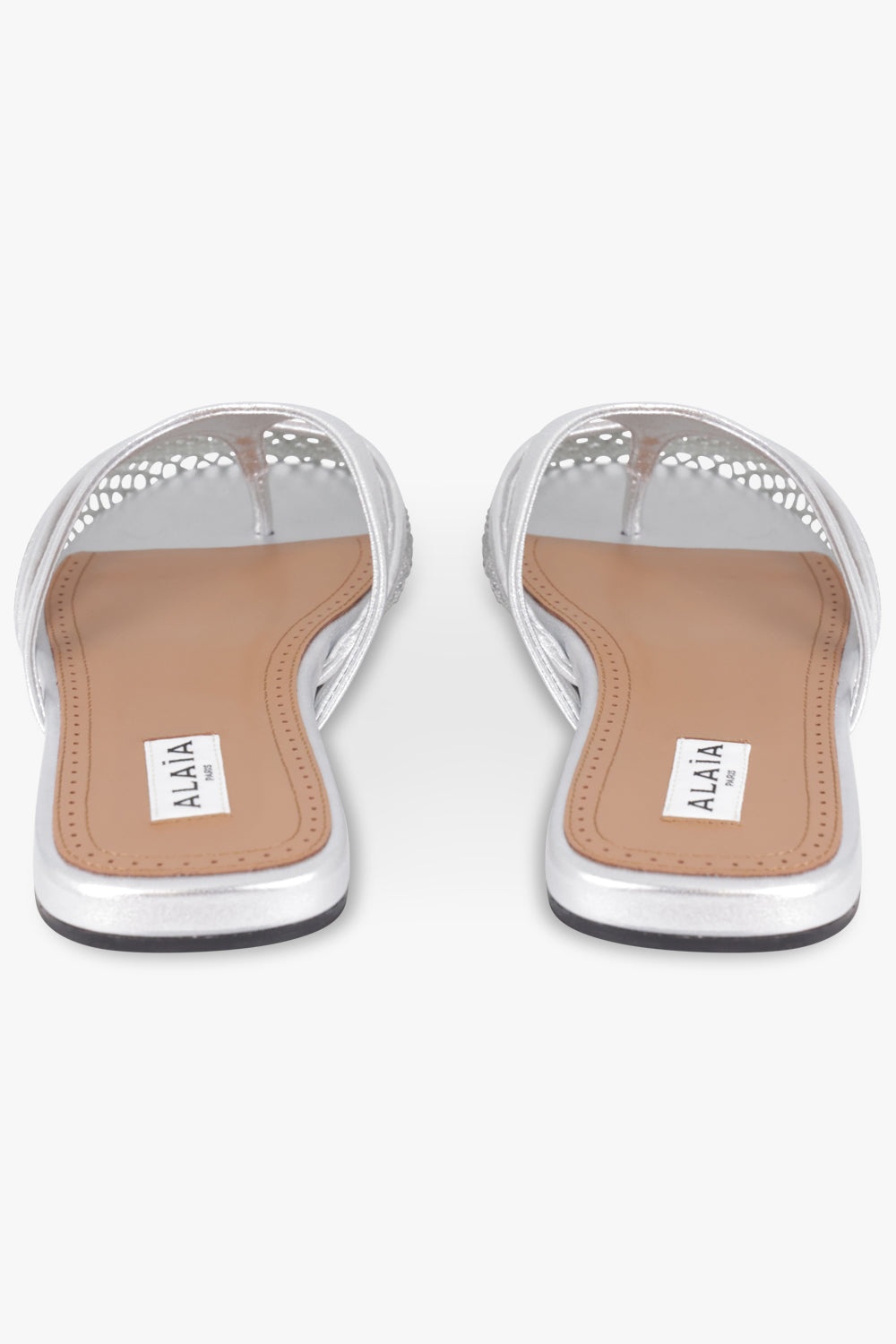 FISHNET THONG SLIDE | SILVER - 5