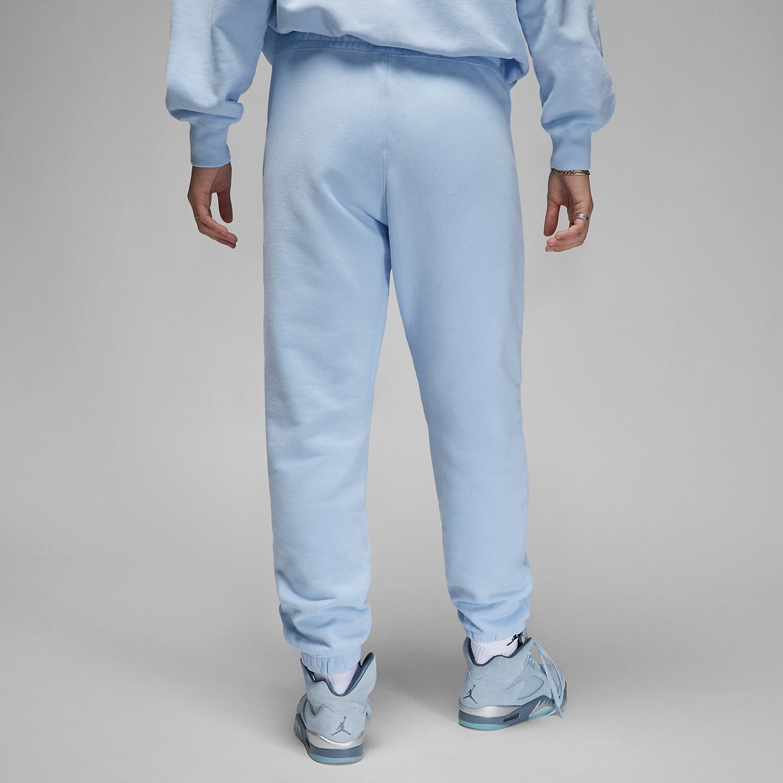 (WMNS) Air Jordan Wordmark Sweatpants 'Ice Blue' DV6471-411 - 5