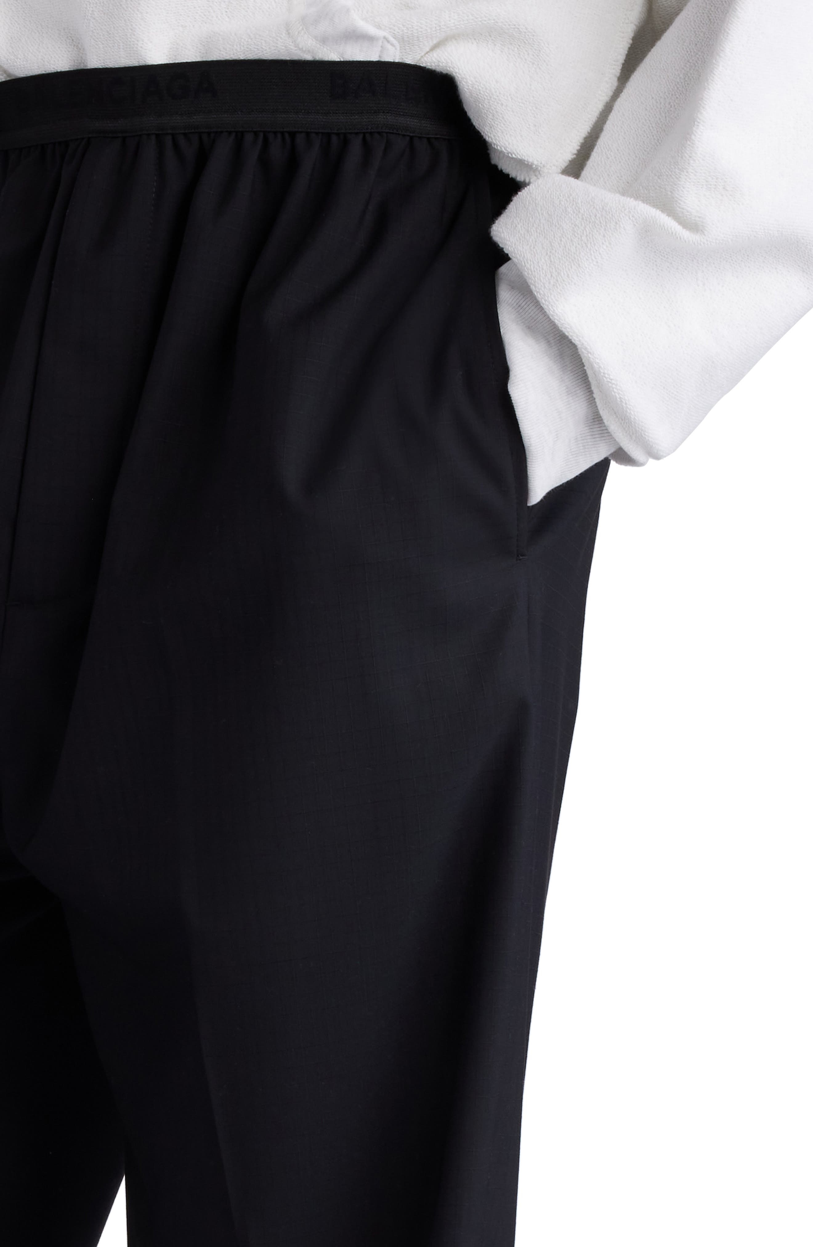 Elastic Waist Wool Ripstop Pants - 5
