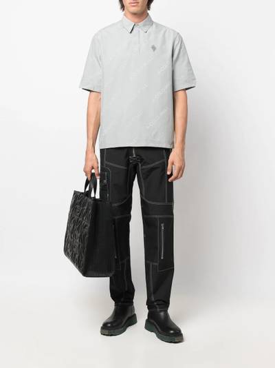 GmbH contrast-stitching straight-leg trousers outlook