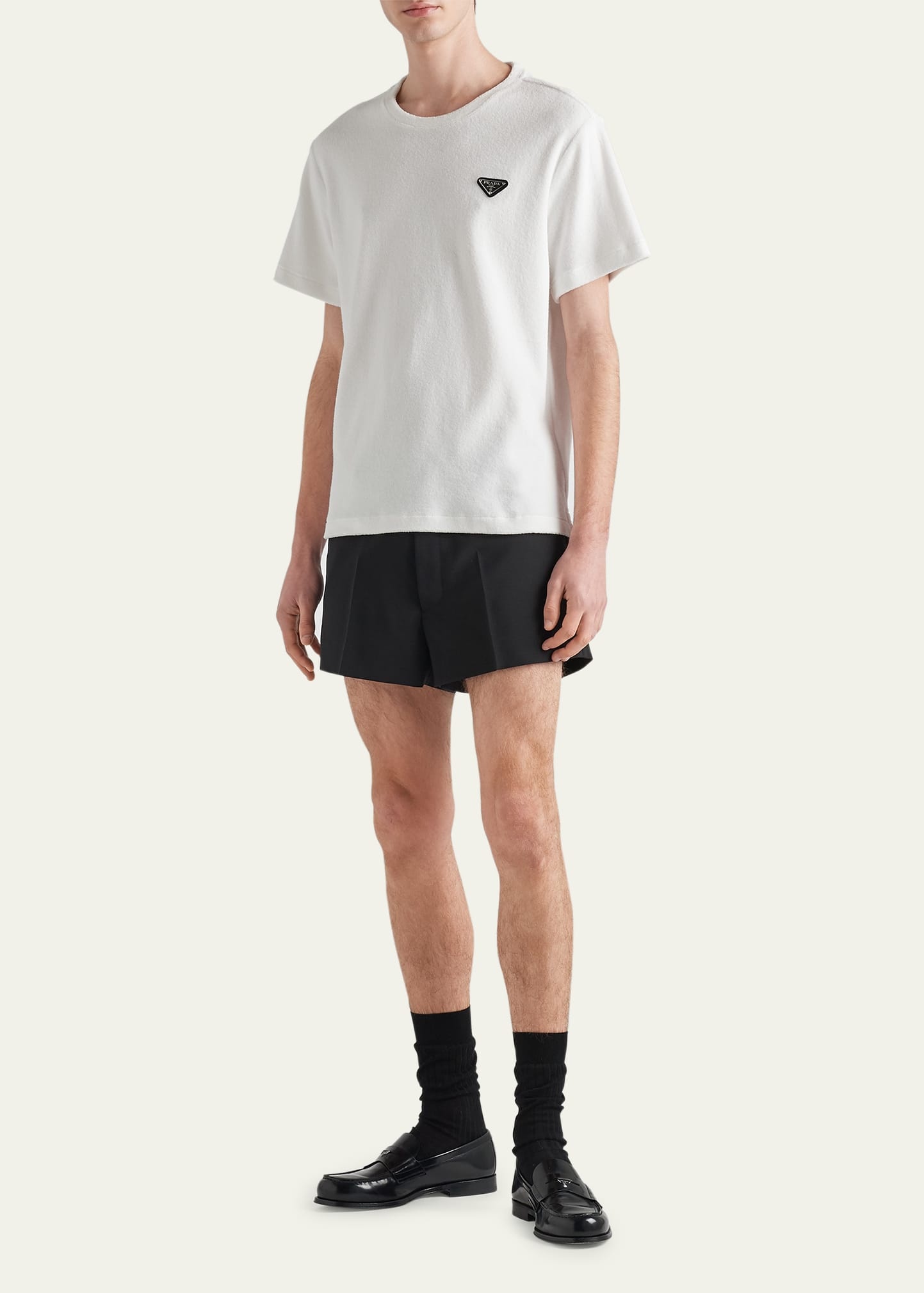 Men's Terry T-Shirt with Triangle Logo - 2