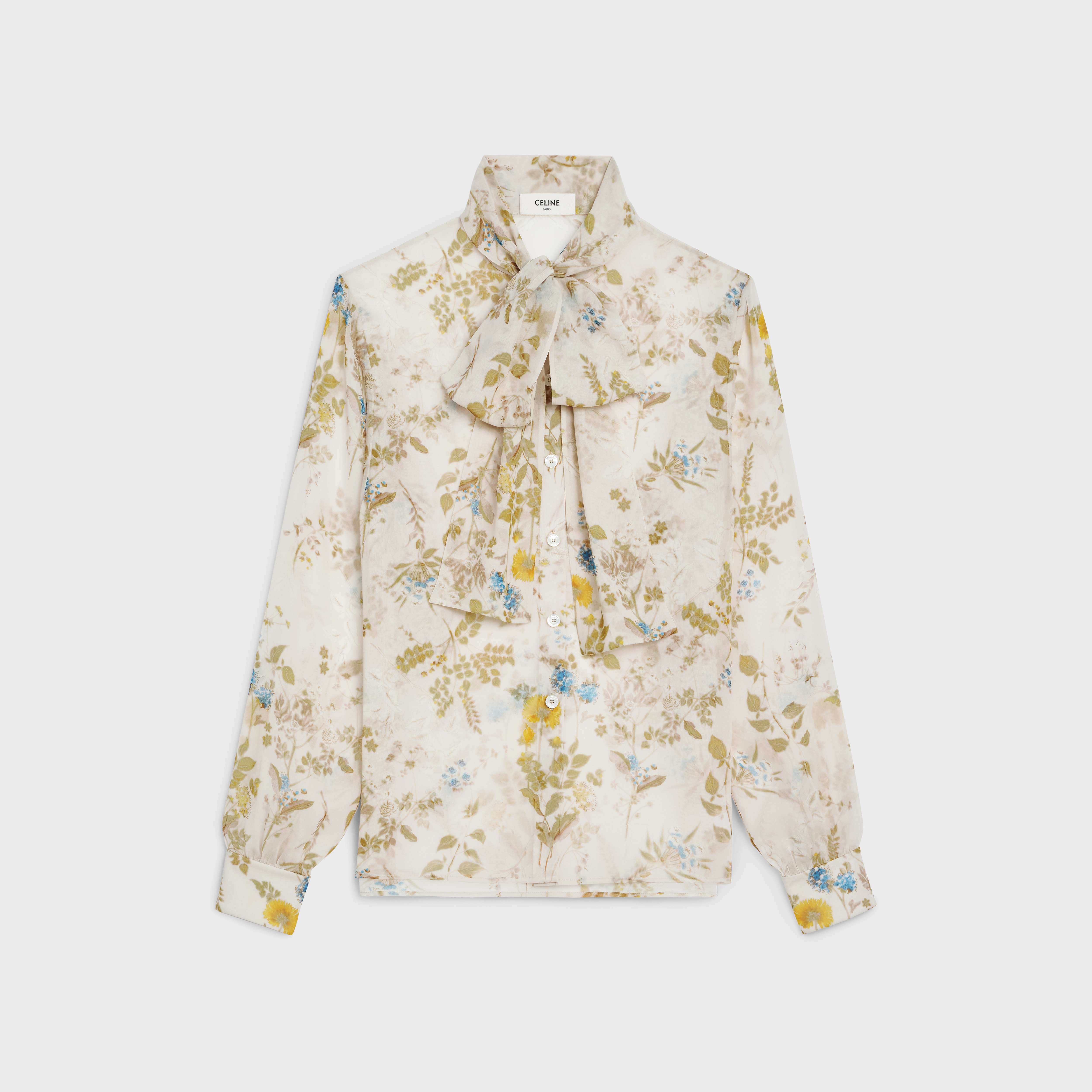 LAVALLIÈRE BLOUSE IN SILK GEORGETTE - 1