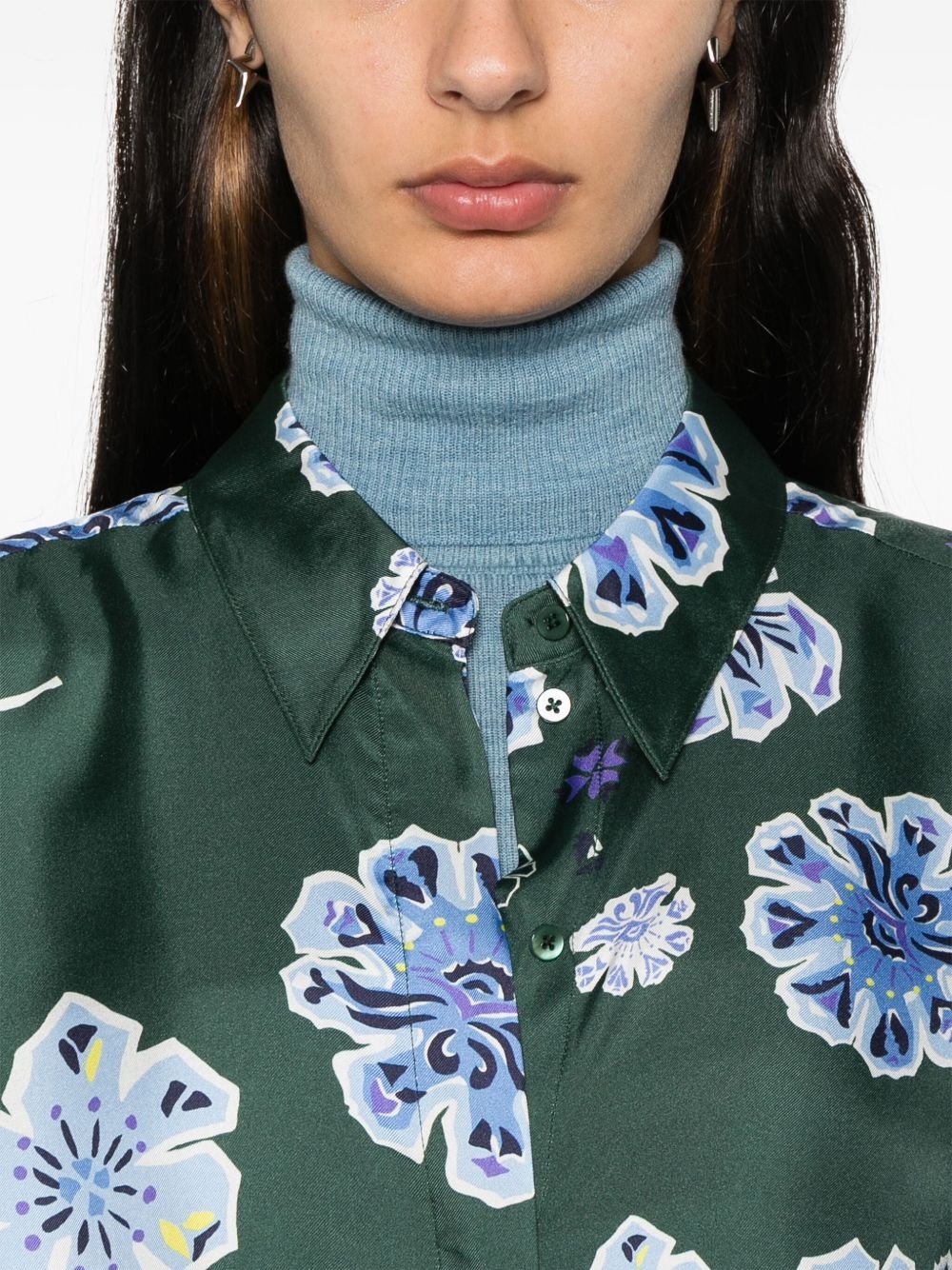 floral-print shirt - 5