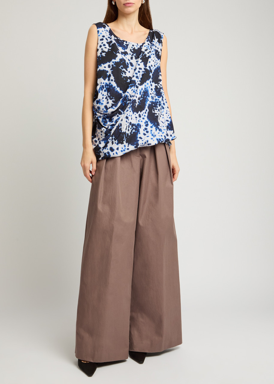 Dries Van Noten Cot Printed Matte Satin top - 4