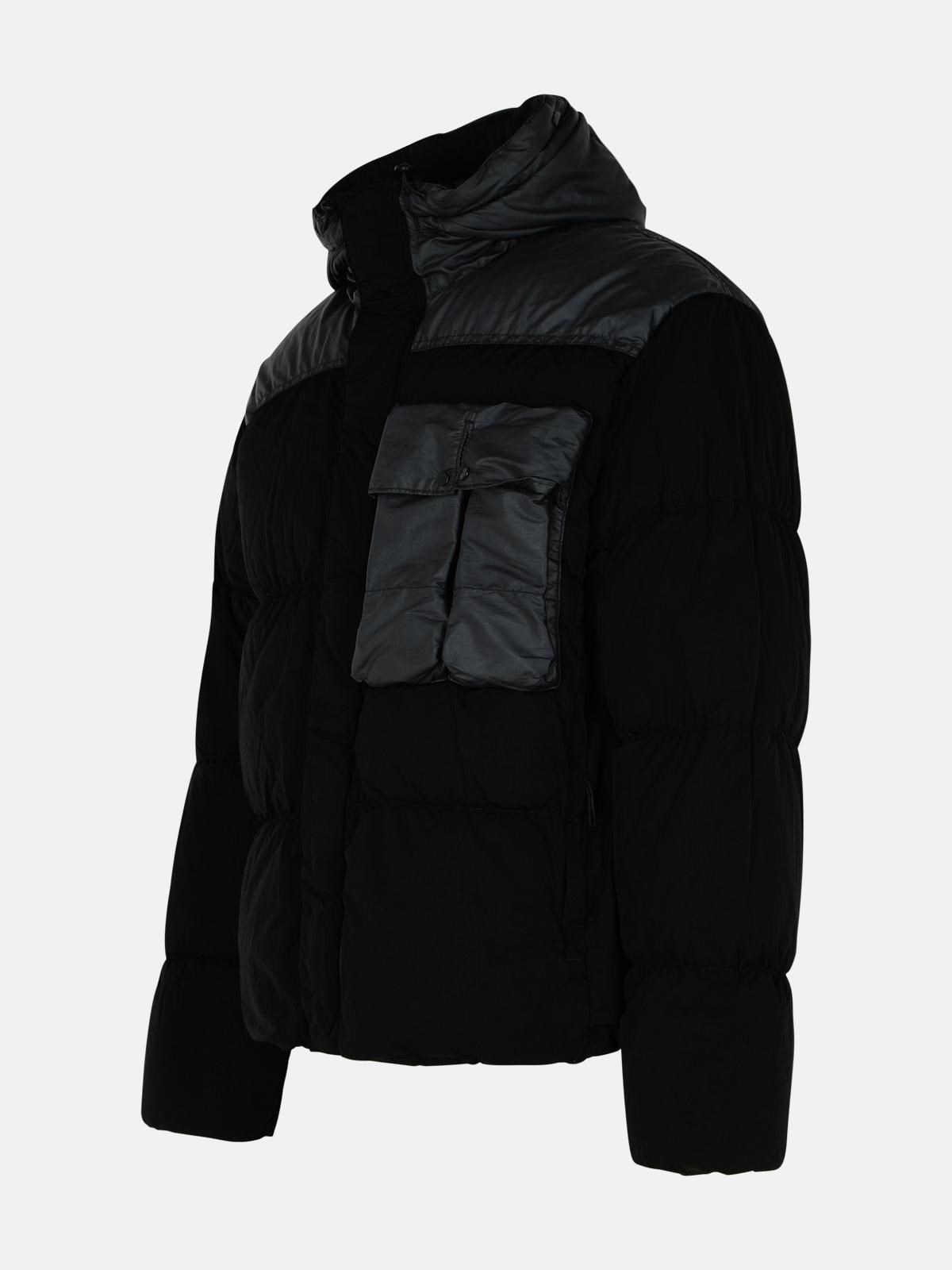 BLACK POLYAMIDE DOWN JACKET - 2