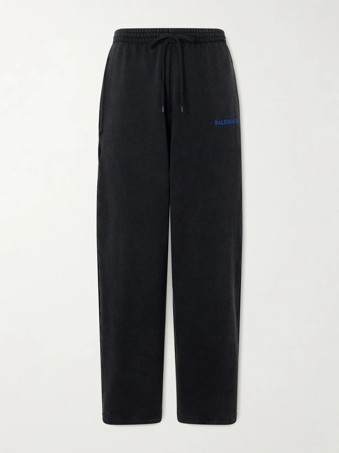Wide-Leg Cotton-Jersey Sweatpants - 1