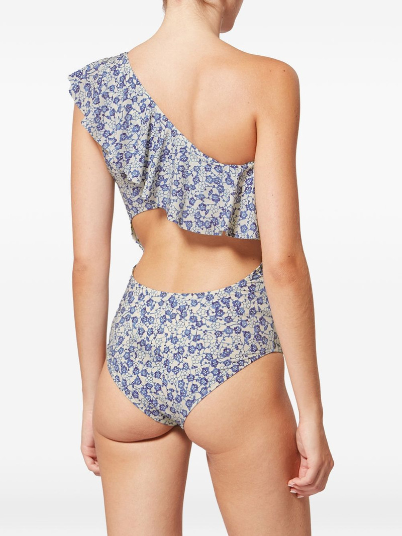 Sicilya ruffled floral-print swimsuit 4
