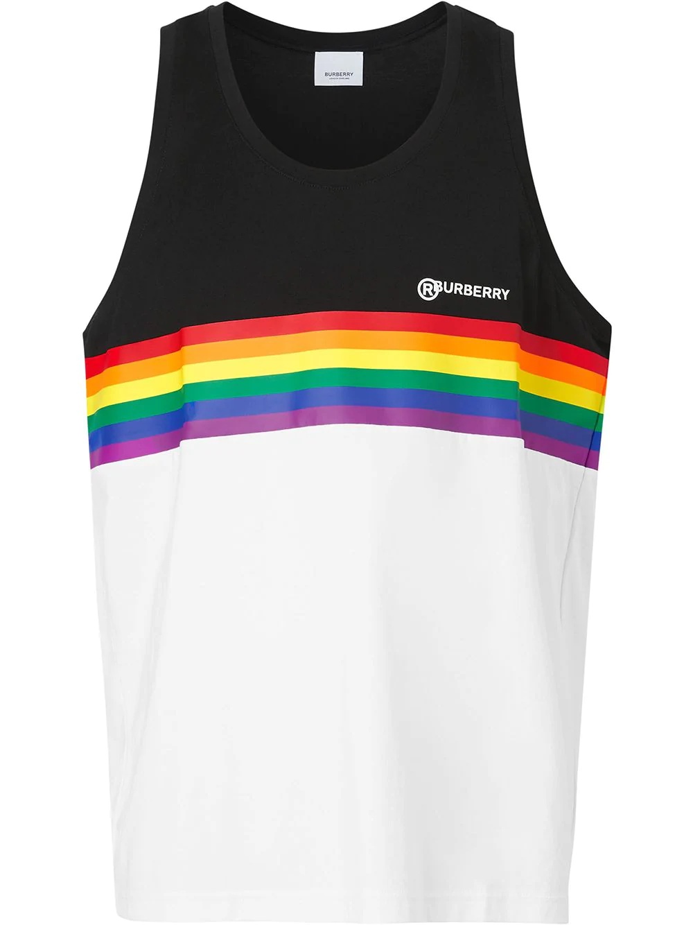 rainbow stripe print tank top - 1