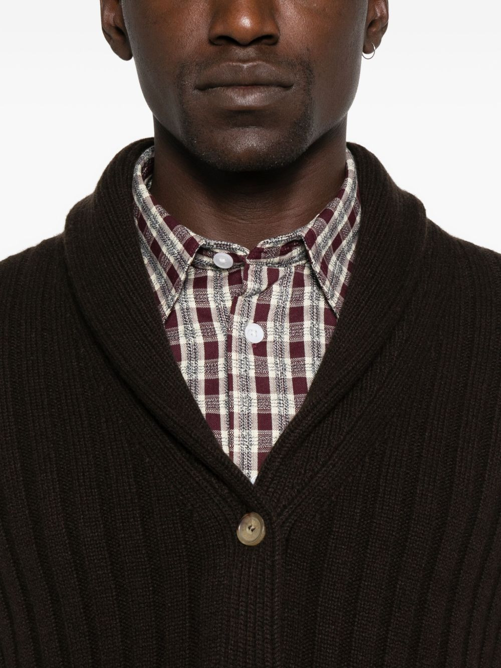 Mr Denver ribbed shawl-collar cardigan - 5